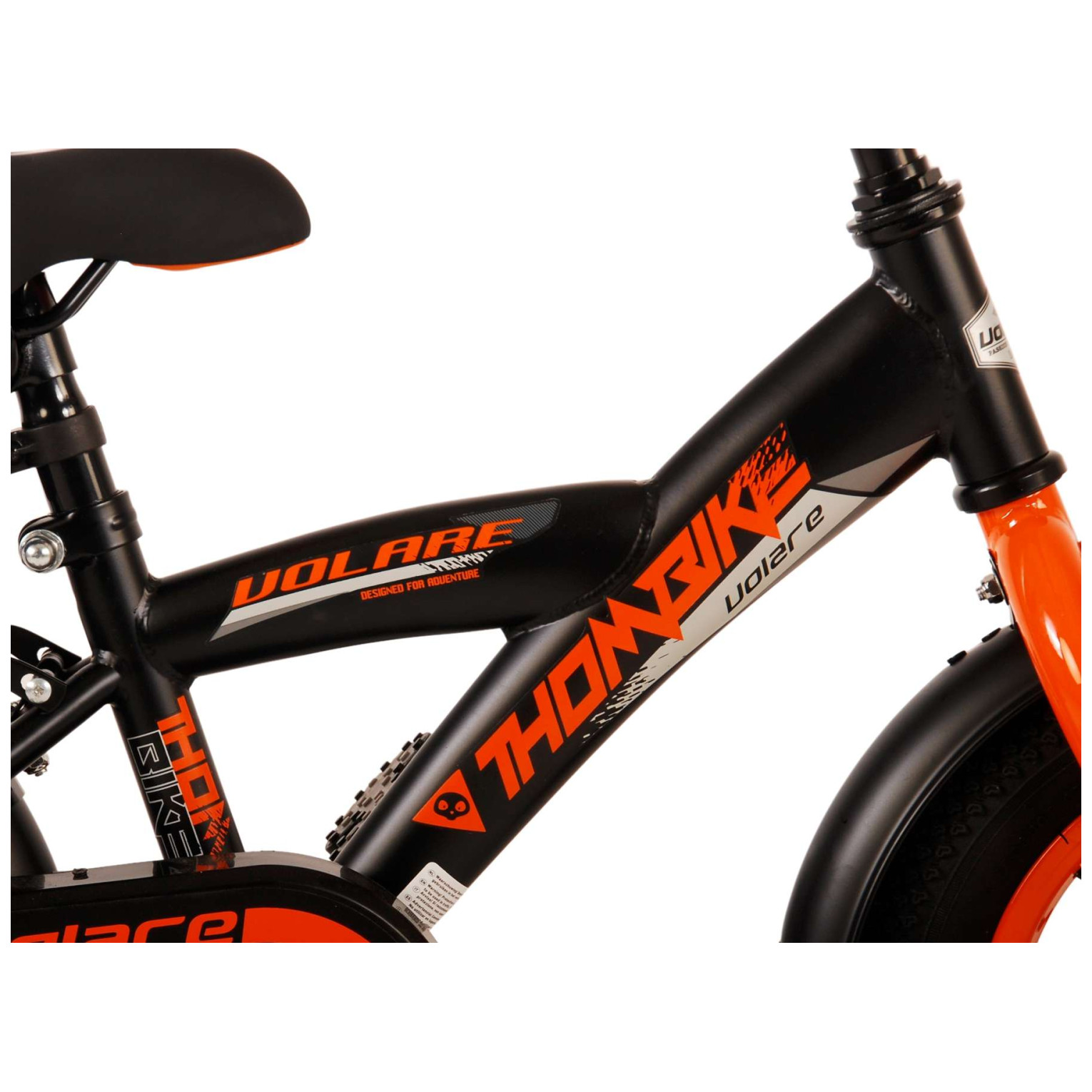 Vélo Volare Thombike - 12 pouces - Noir Orange