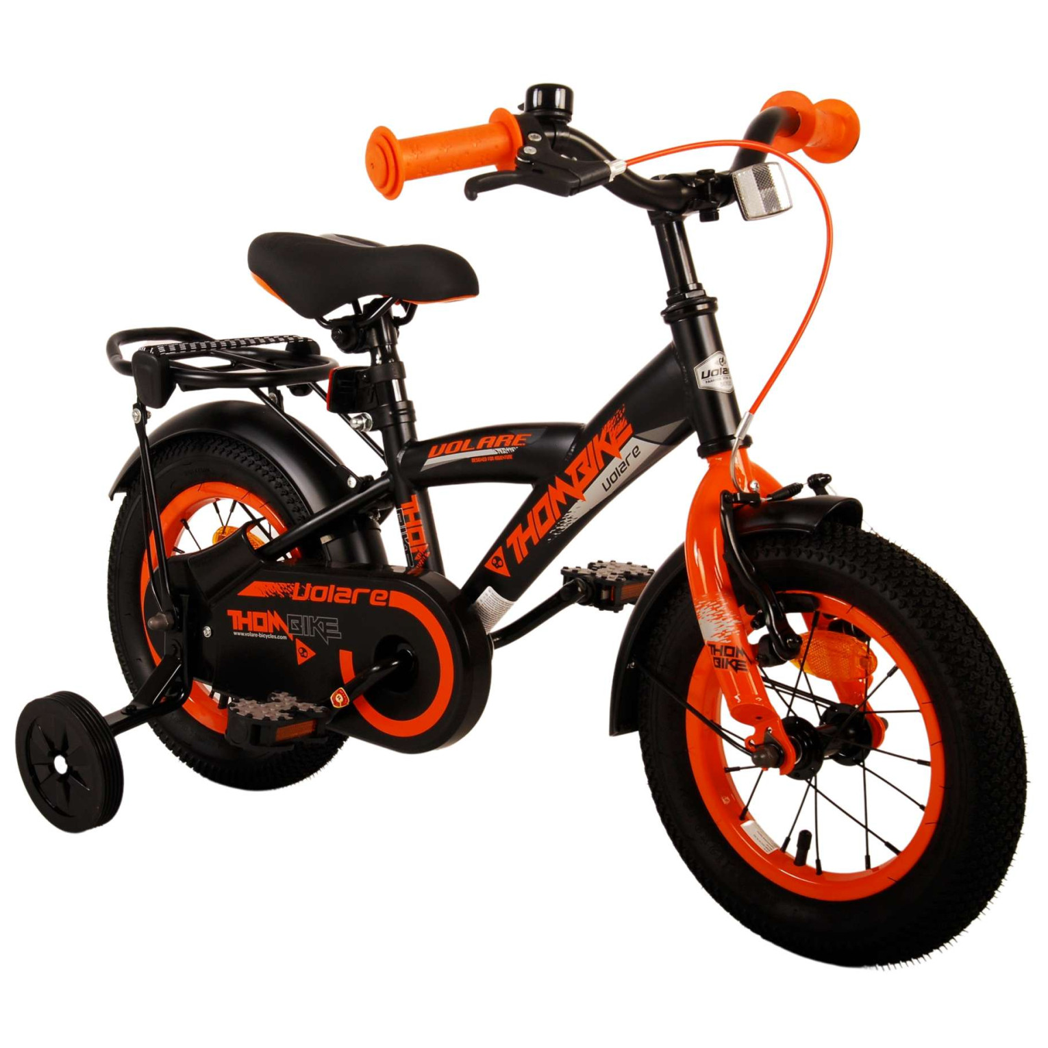 Volare Thombike Fiets - 12 inch - Zwart Oranje