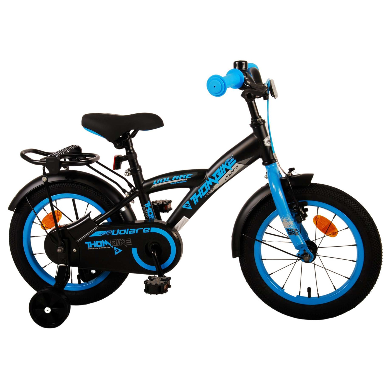 Volare Thombike Fiets - 14 inch - Zwart Blauw