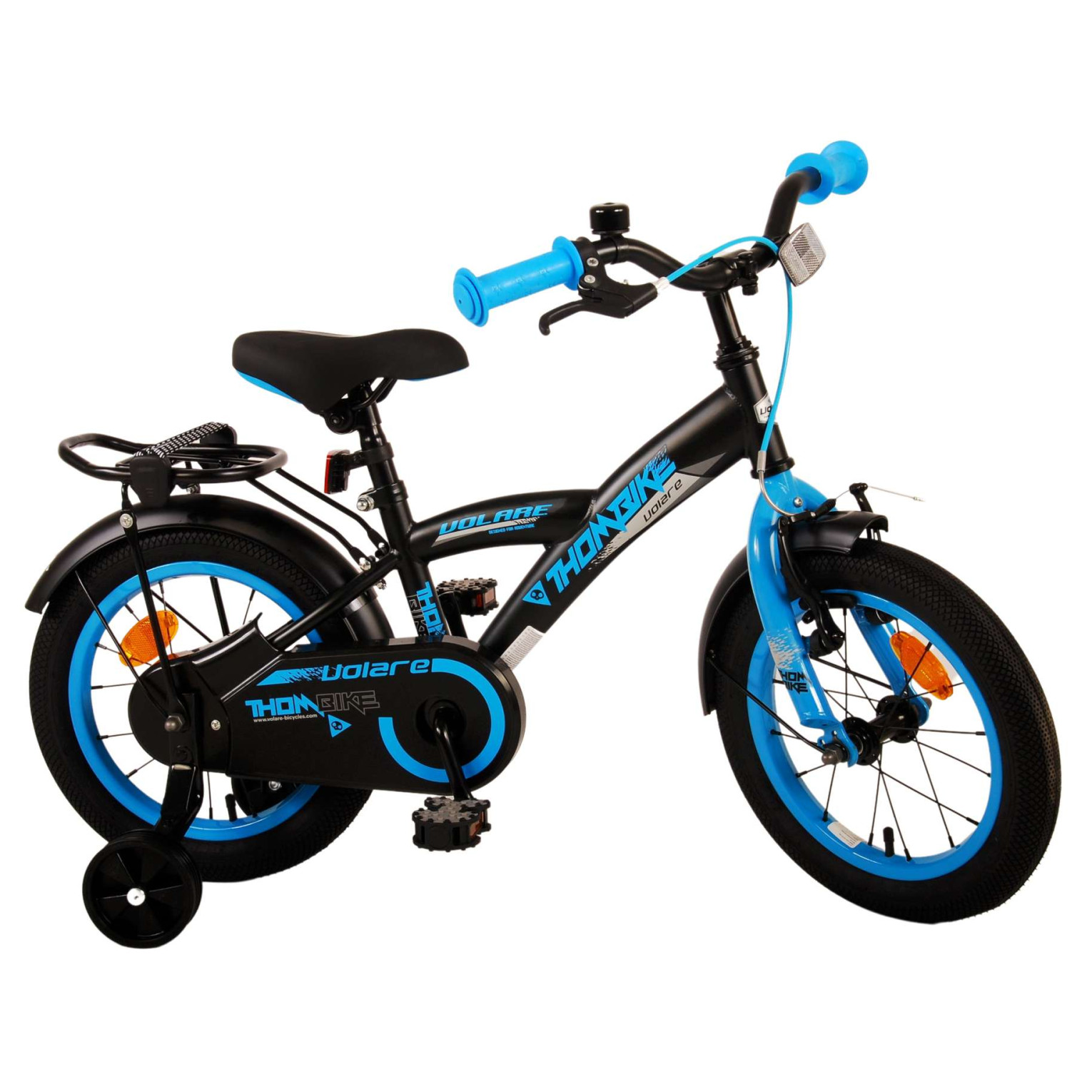 Volare Thombike Fiets - 14 inch - Zwart Blauw