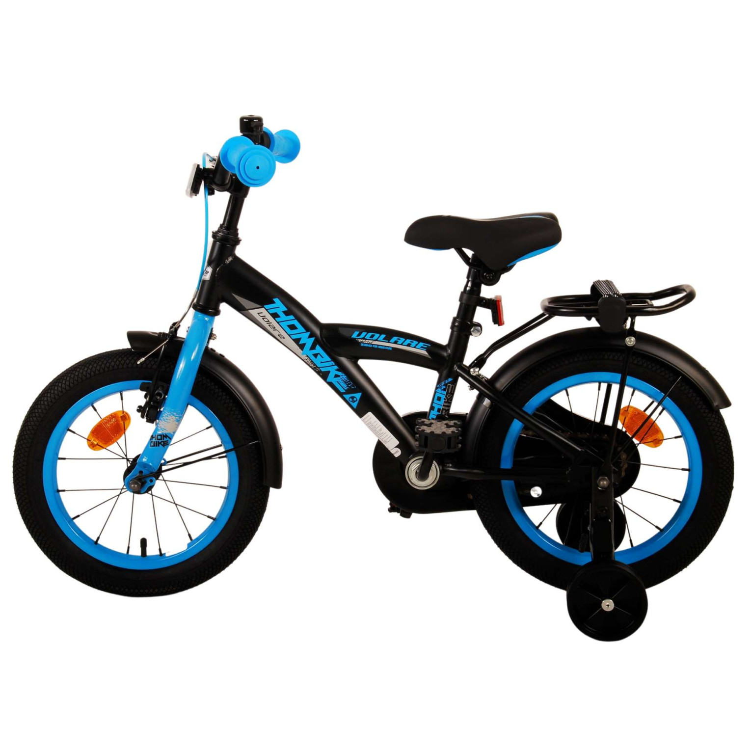 Volare Thombike Fiets - 14 inch - Zwart Blauw