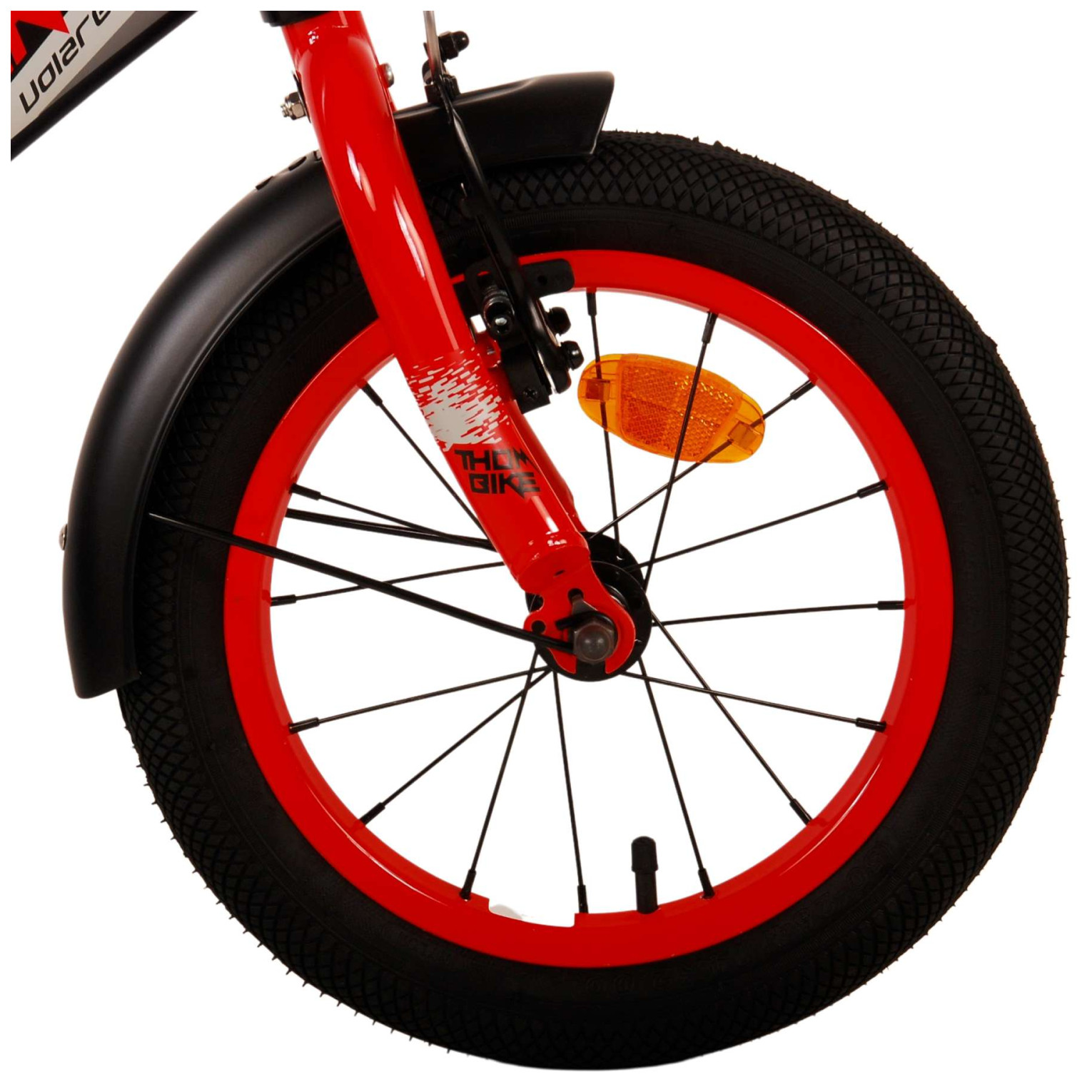 Volare Thombike Fiets - 14 inch - Zwart Rood