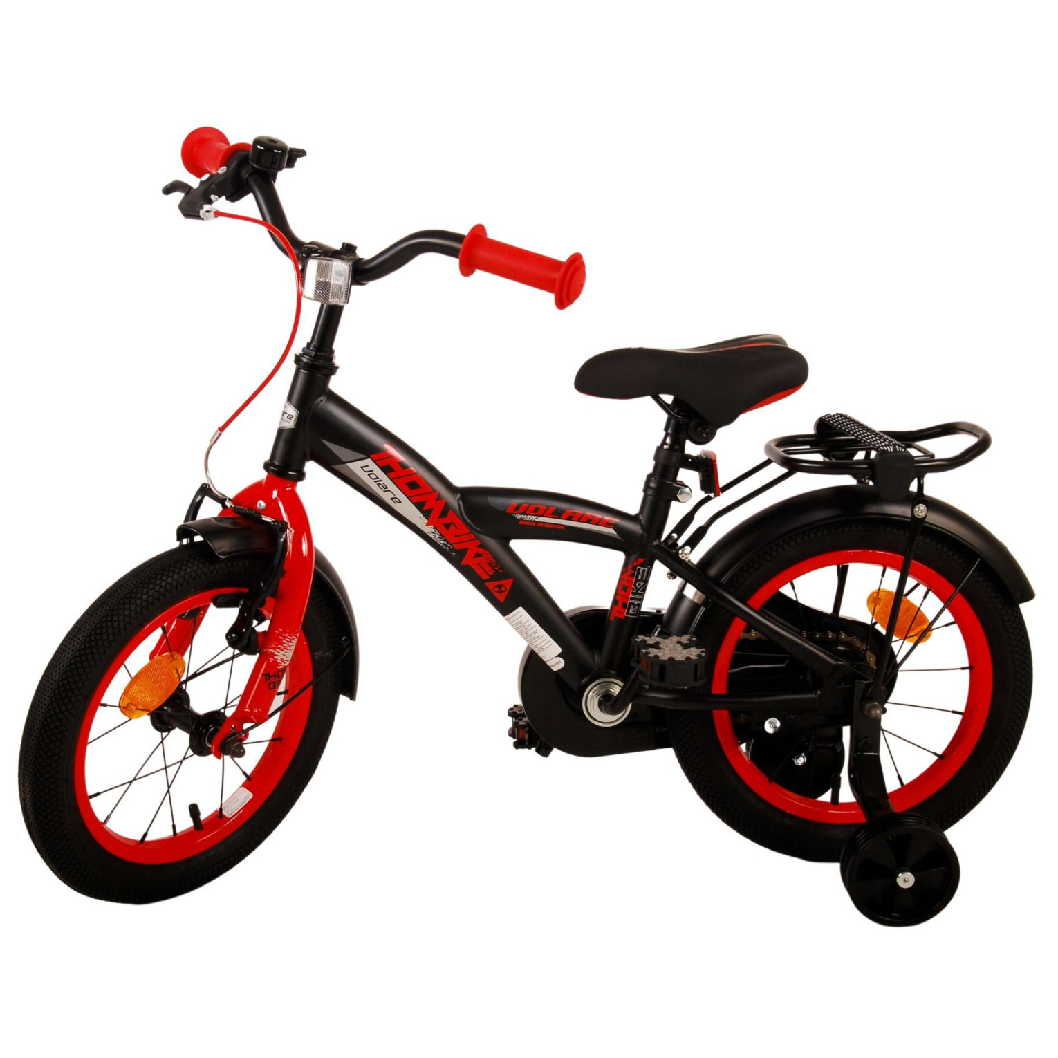 Volare Thombike Fiets - 14 inch - Zwart Rood