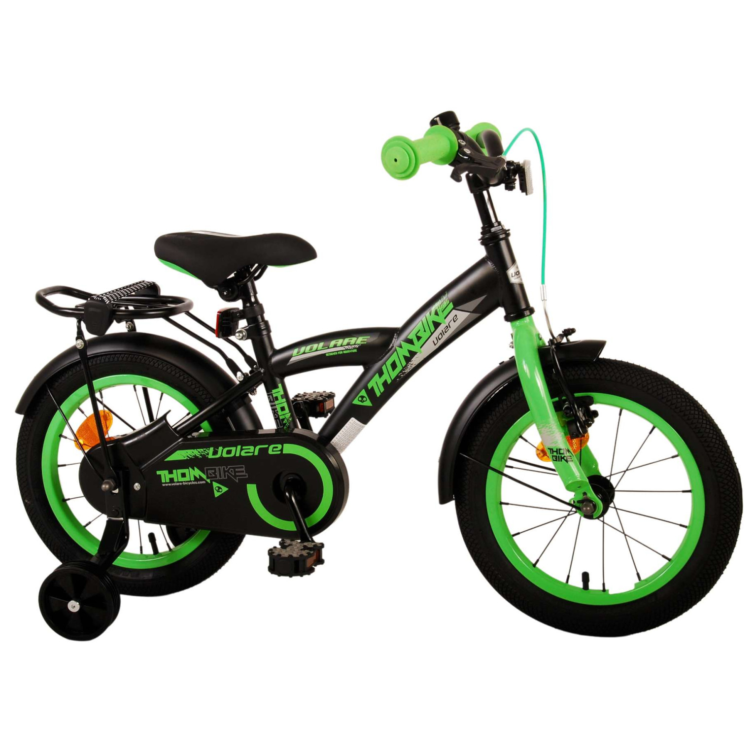 Volare Thombike Fiets - 14 inch - Zwart Groen