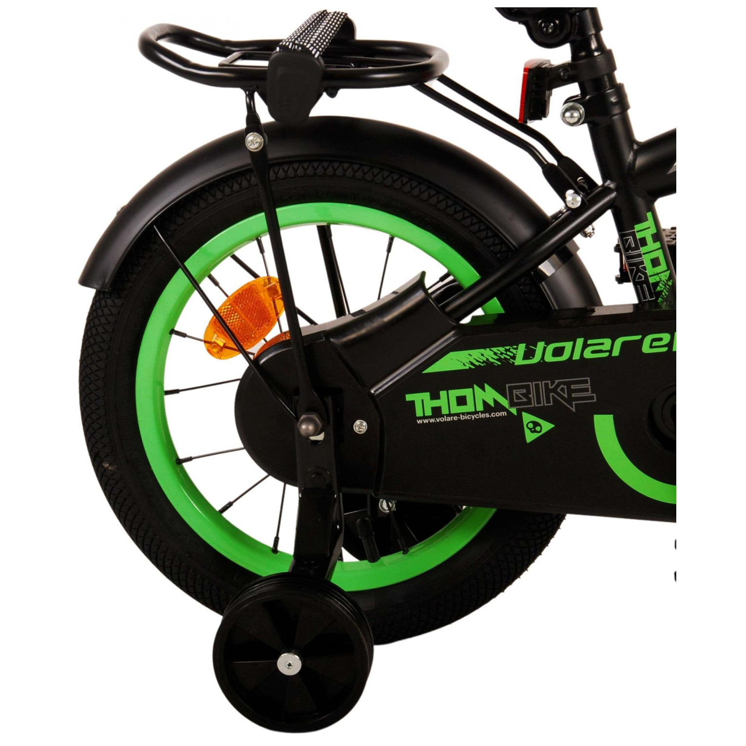 Volare Thombike Fiets - 14 inch - Zwart Groen