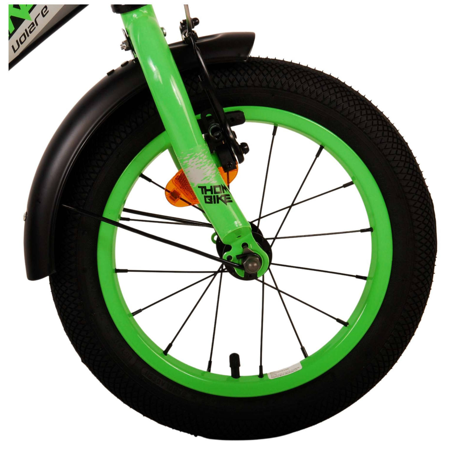 Volare Thombike Fiets - 14 inch - Zwart Groen