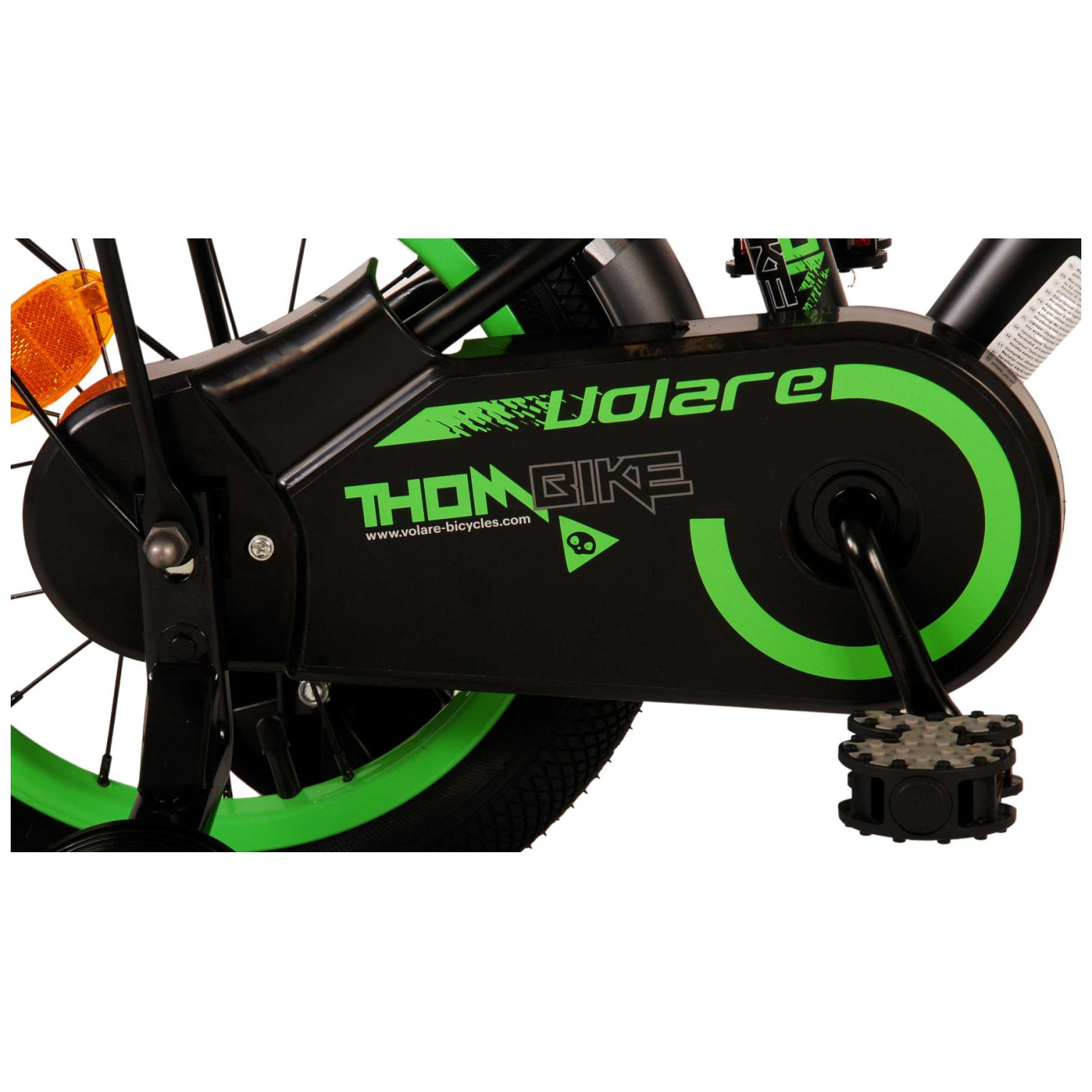 Volare Thombike Fiets - 14 inch - Zwart Groen