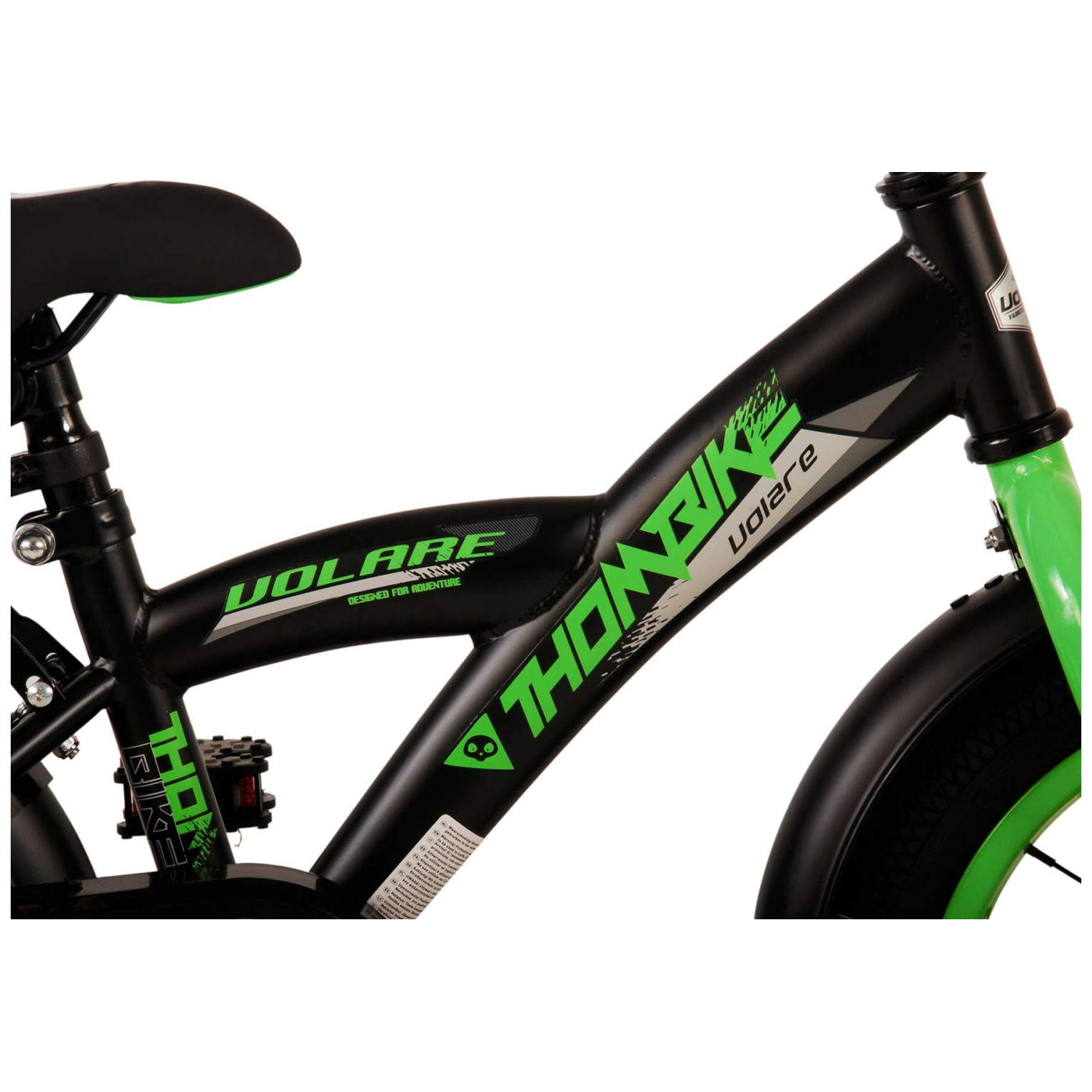 Volare Thombike Fiets - 14 inch - Zwart Groen