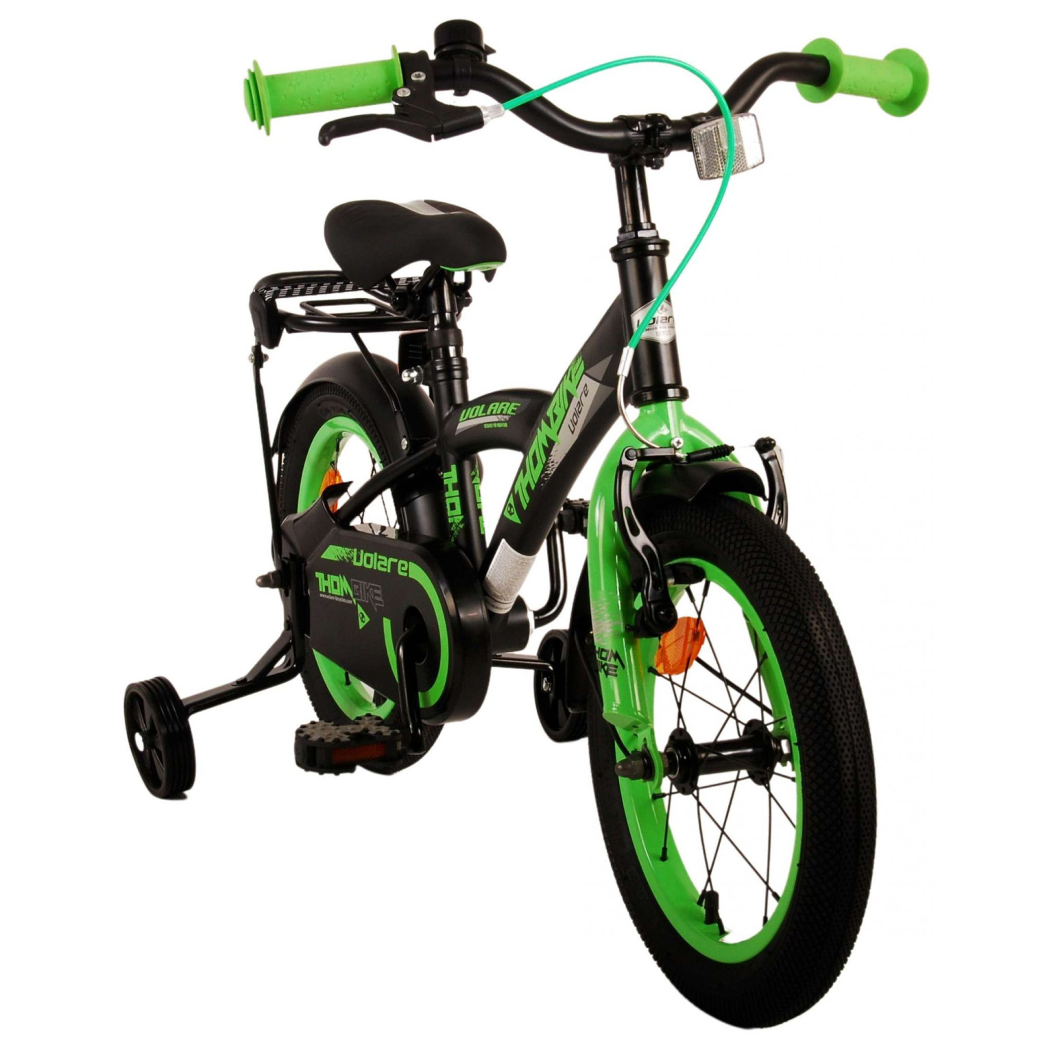 Volare Thombike Fiets - 14 inch - Zwart Groen