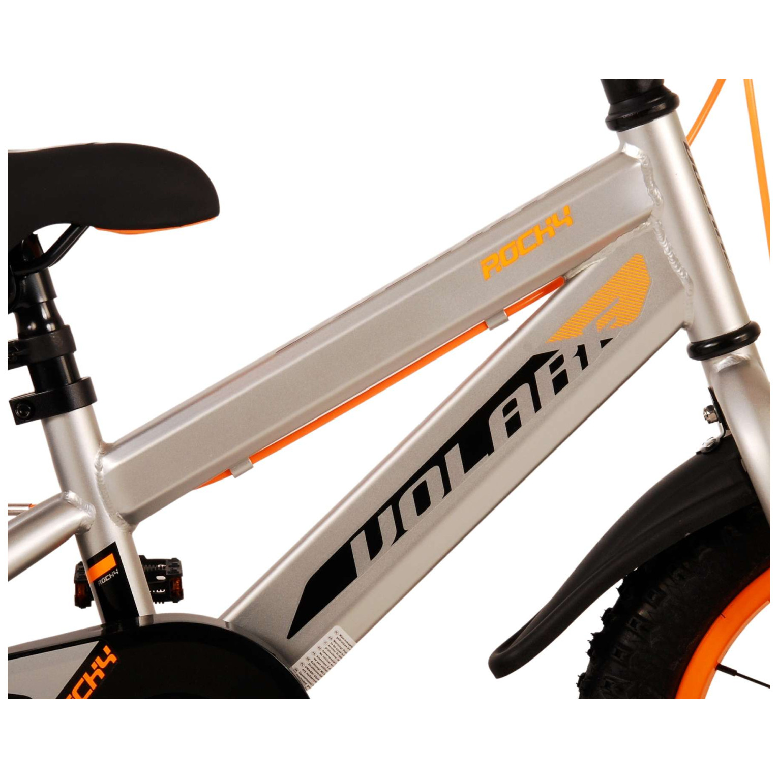 Volare Rocky Fiets - 14 inch - Grijs - Twee handremmen