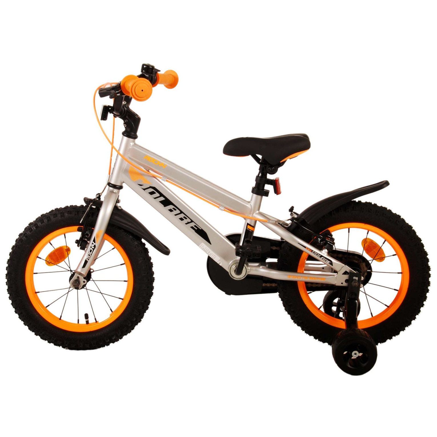 Volare Rocky Fiets - 14 inch - Grijs - Twee handremmen