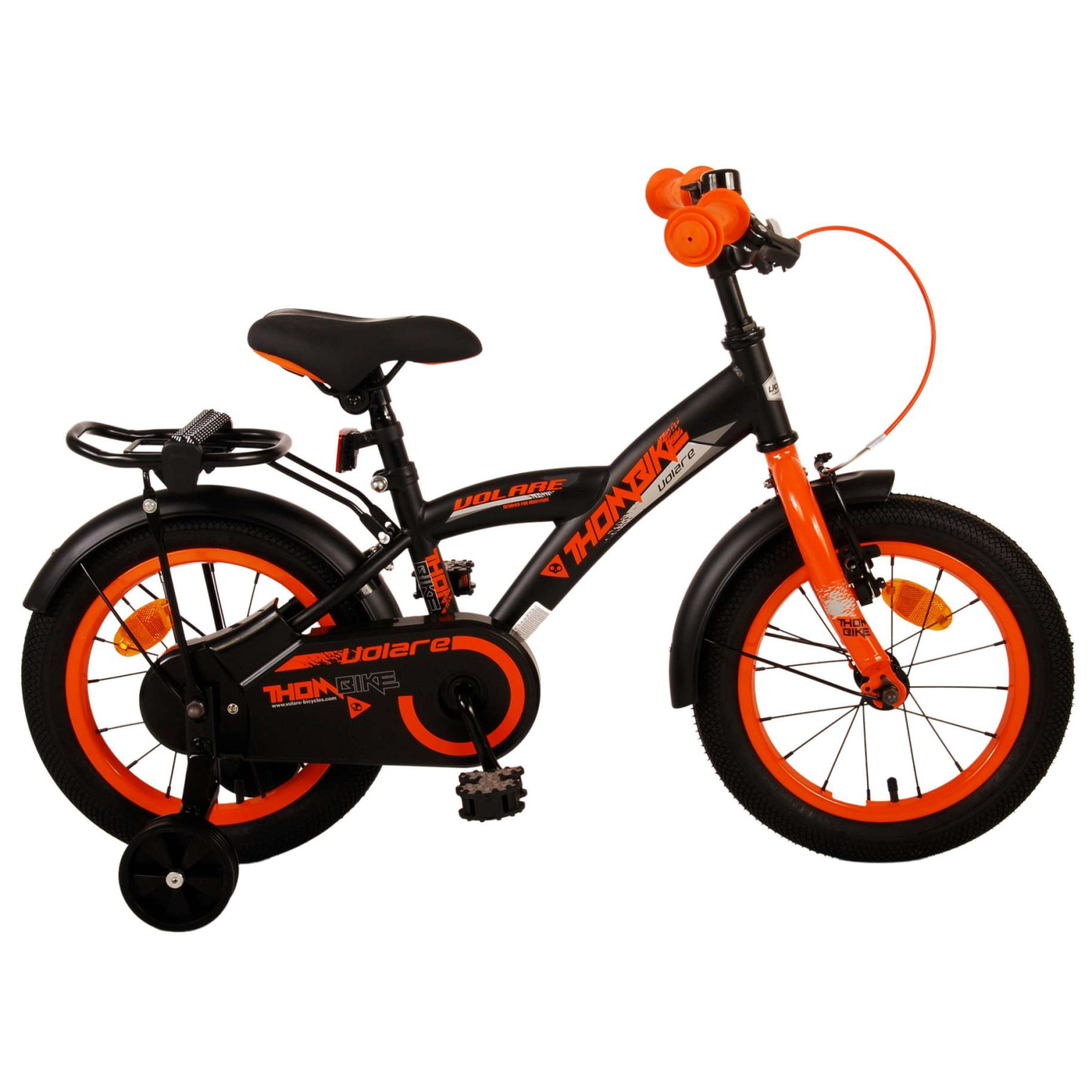 Volare Thombike Fiets - 14 inch - Zwart Oranje