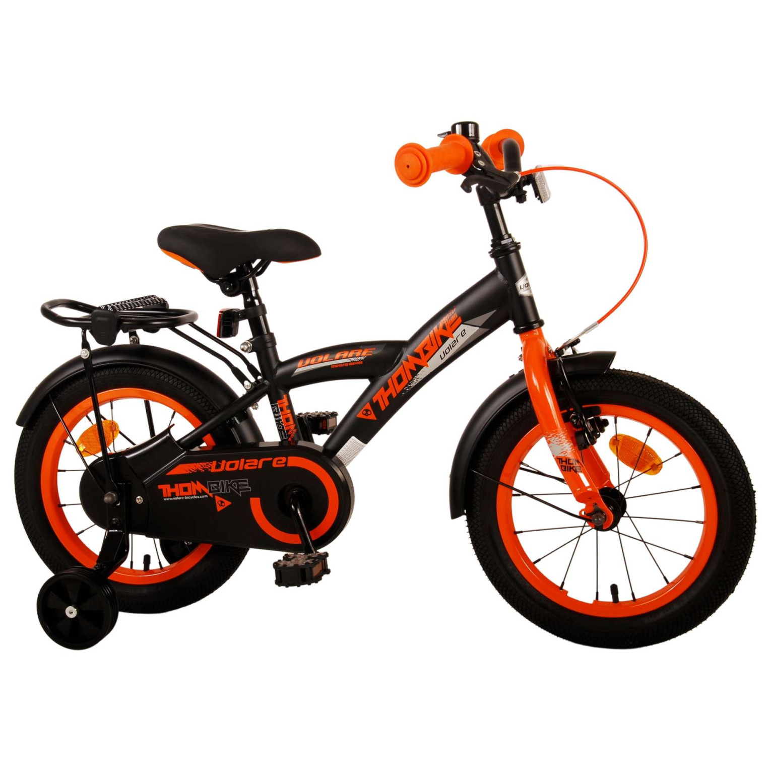 Volare Thombike Fiets - 14 inch - Zwart Oranje