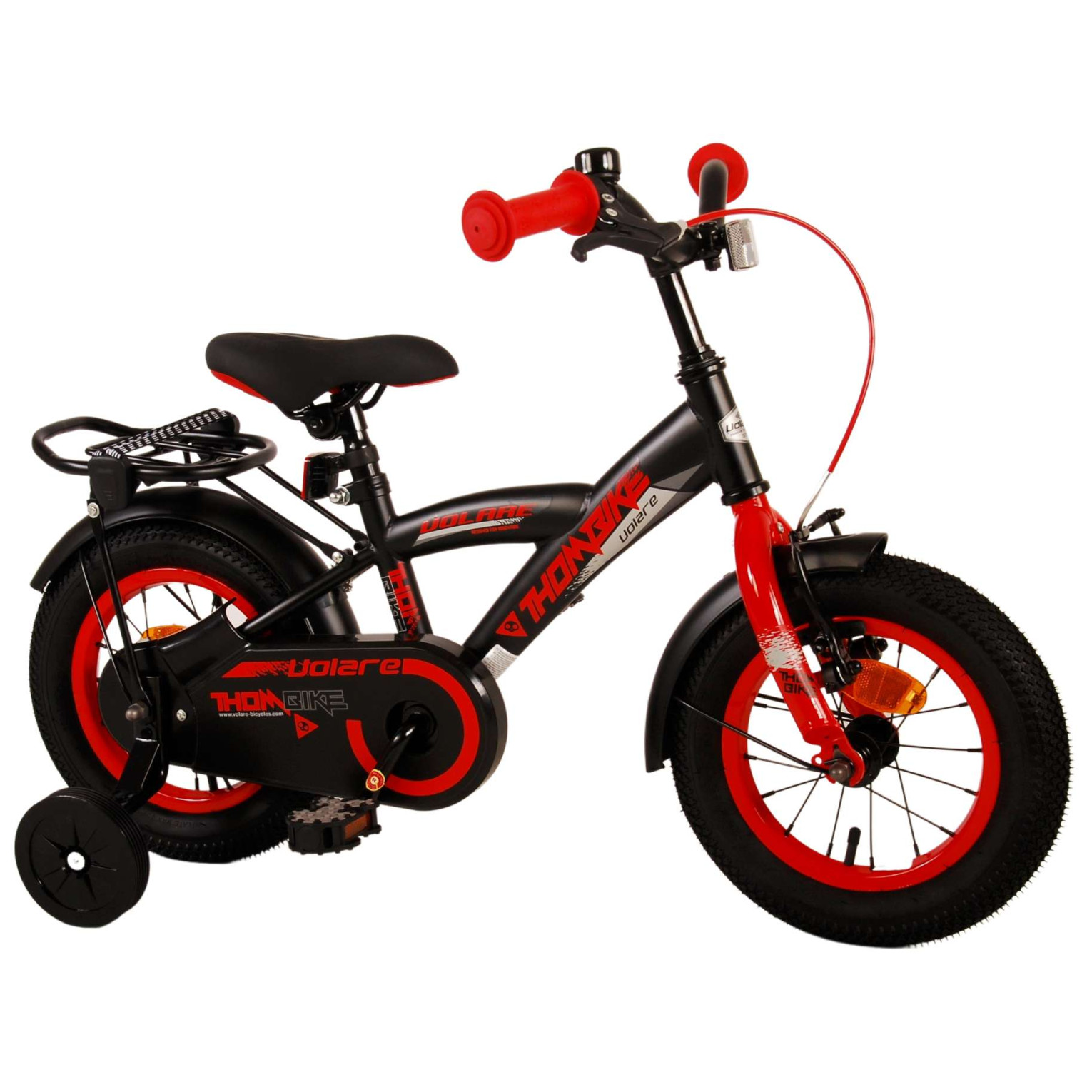 Volare Thombike Fiets - 12 inch - Zwart Rood