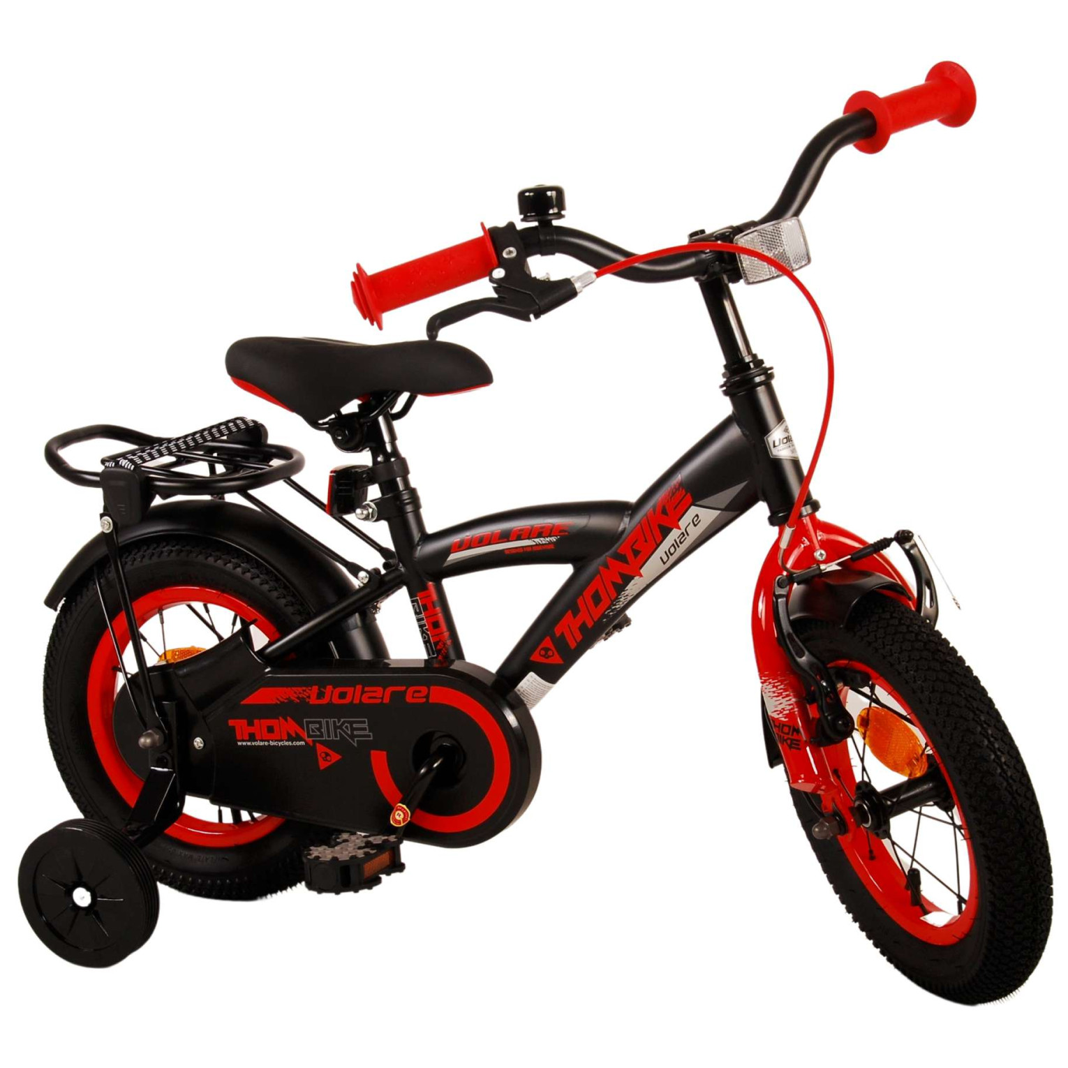 Volare Thombike Fiets - 12 inch - Zwart Rood