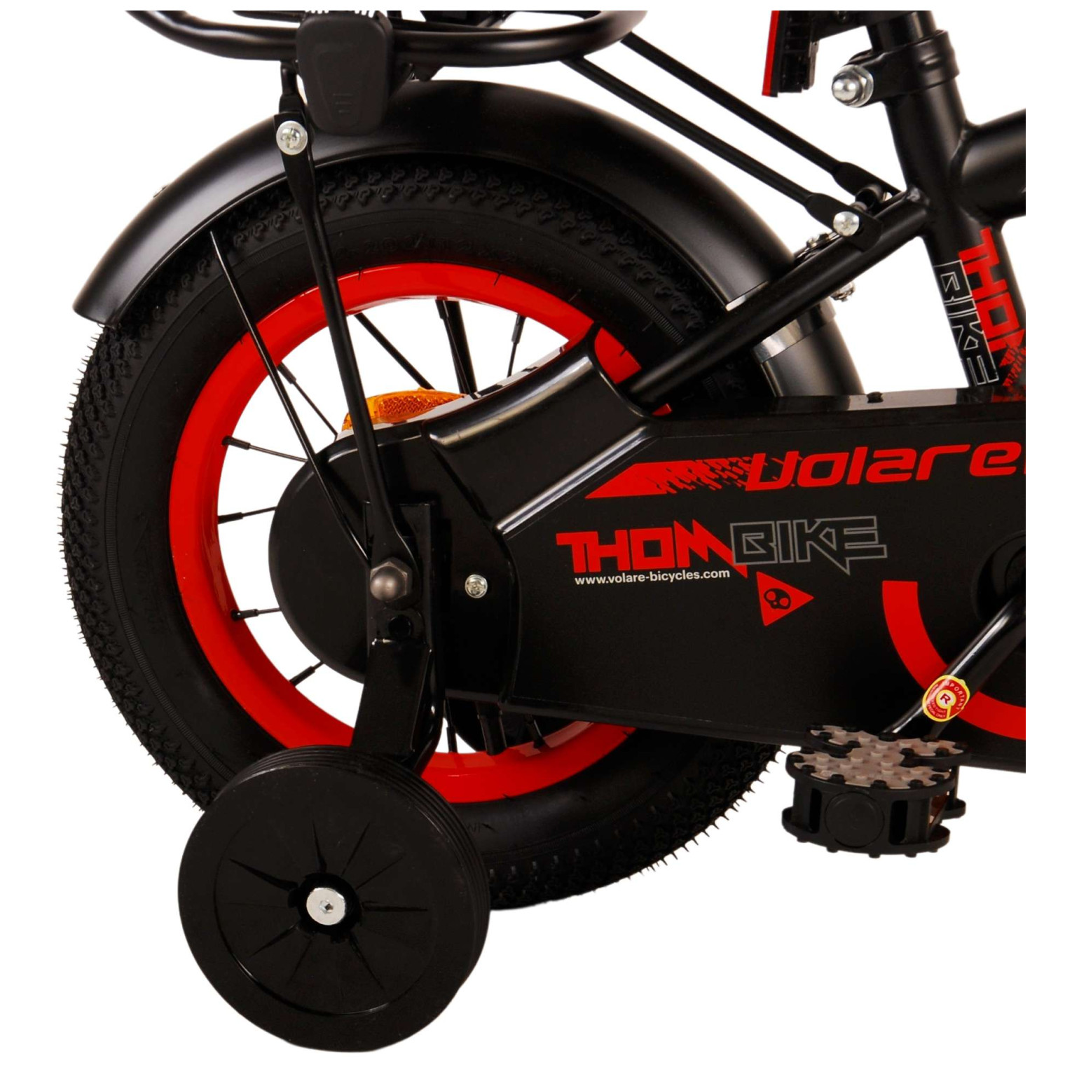 Volare Thombike Fiets - 12 inch - Zwart Rood