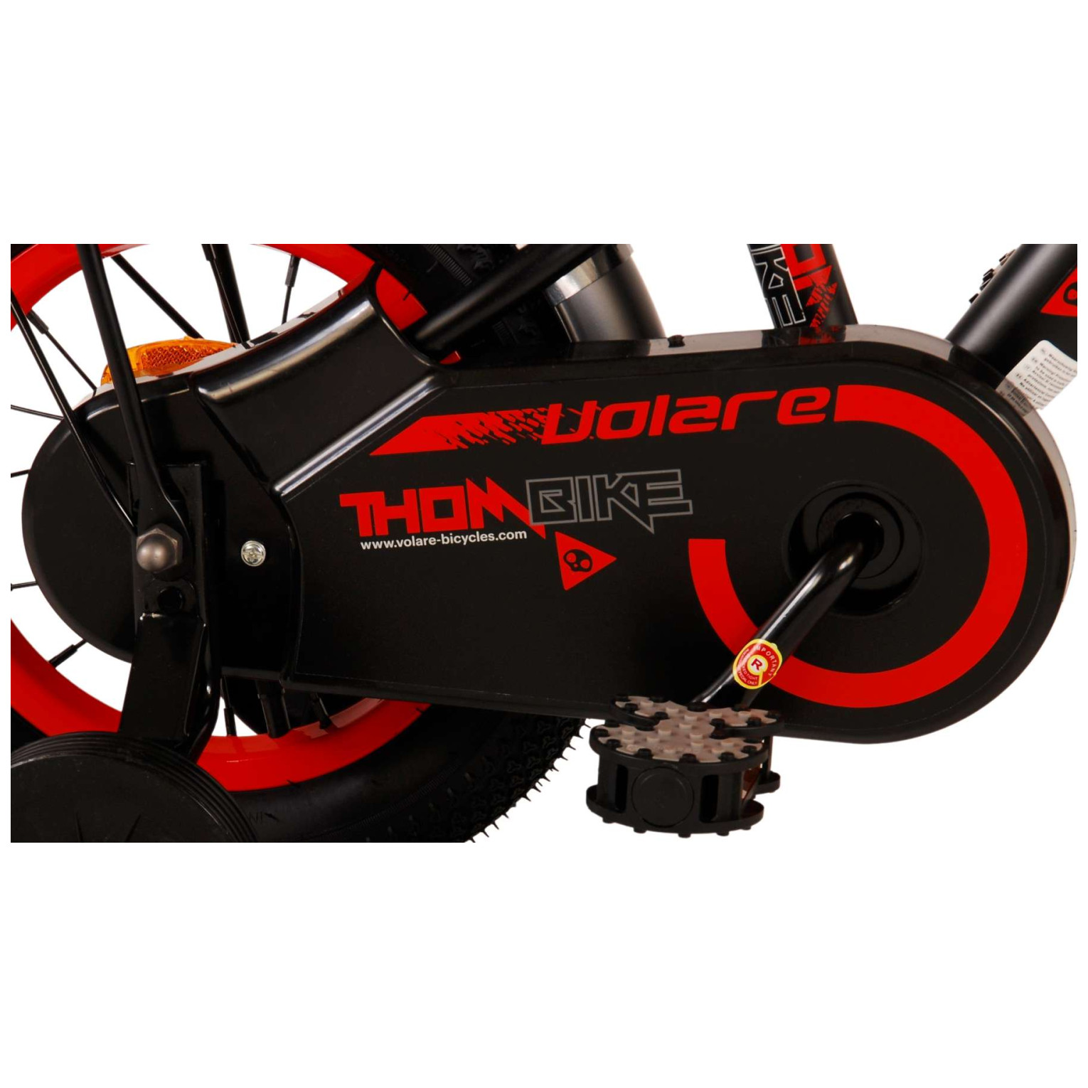 Volare Thombike Fiets - 12 inch - Zwart Rood