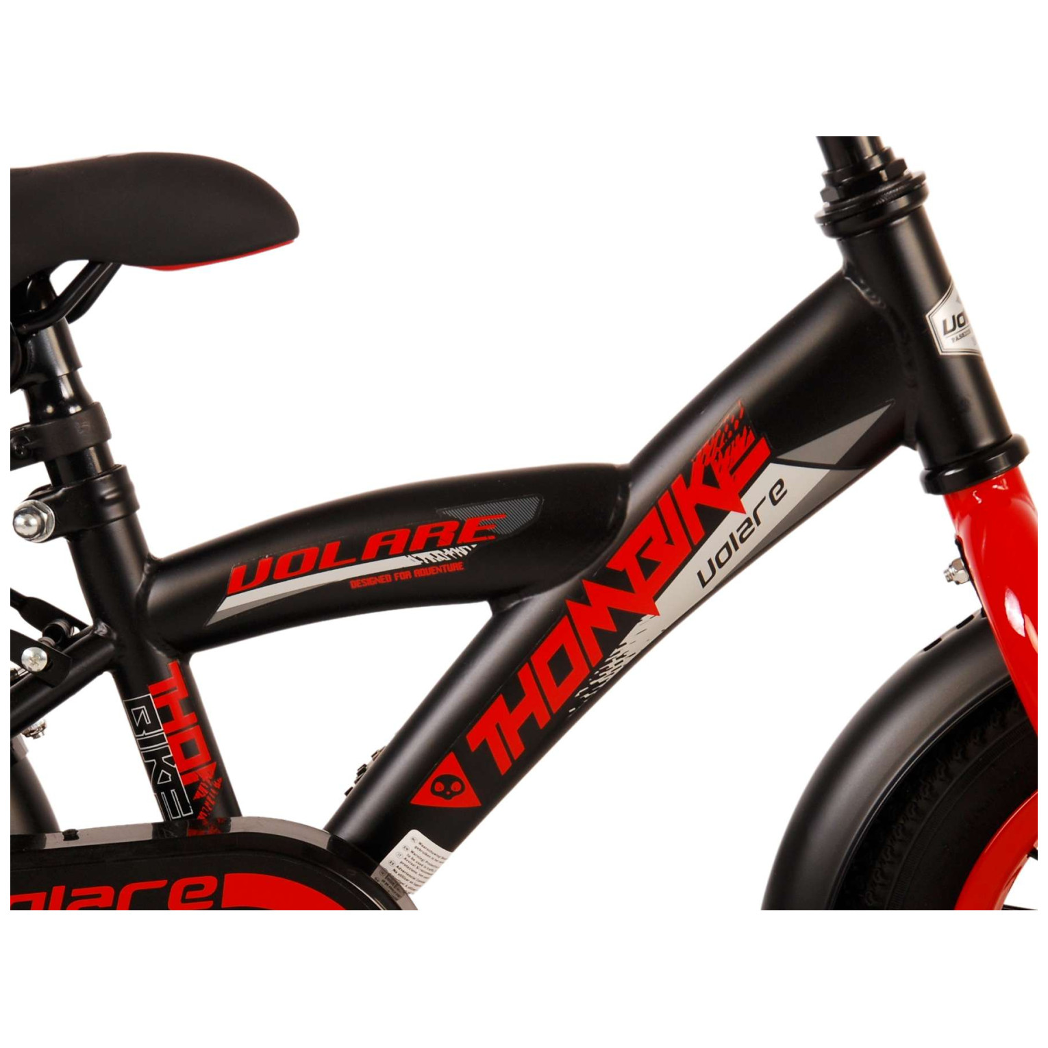 Volare Thombike Fiets - 12 inch - Zwart Rood