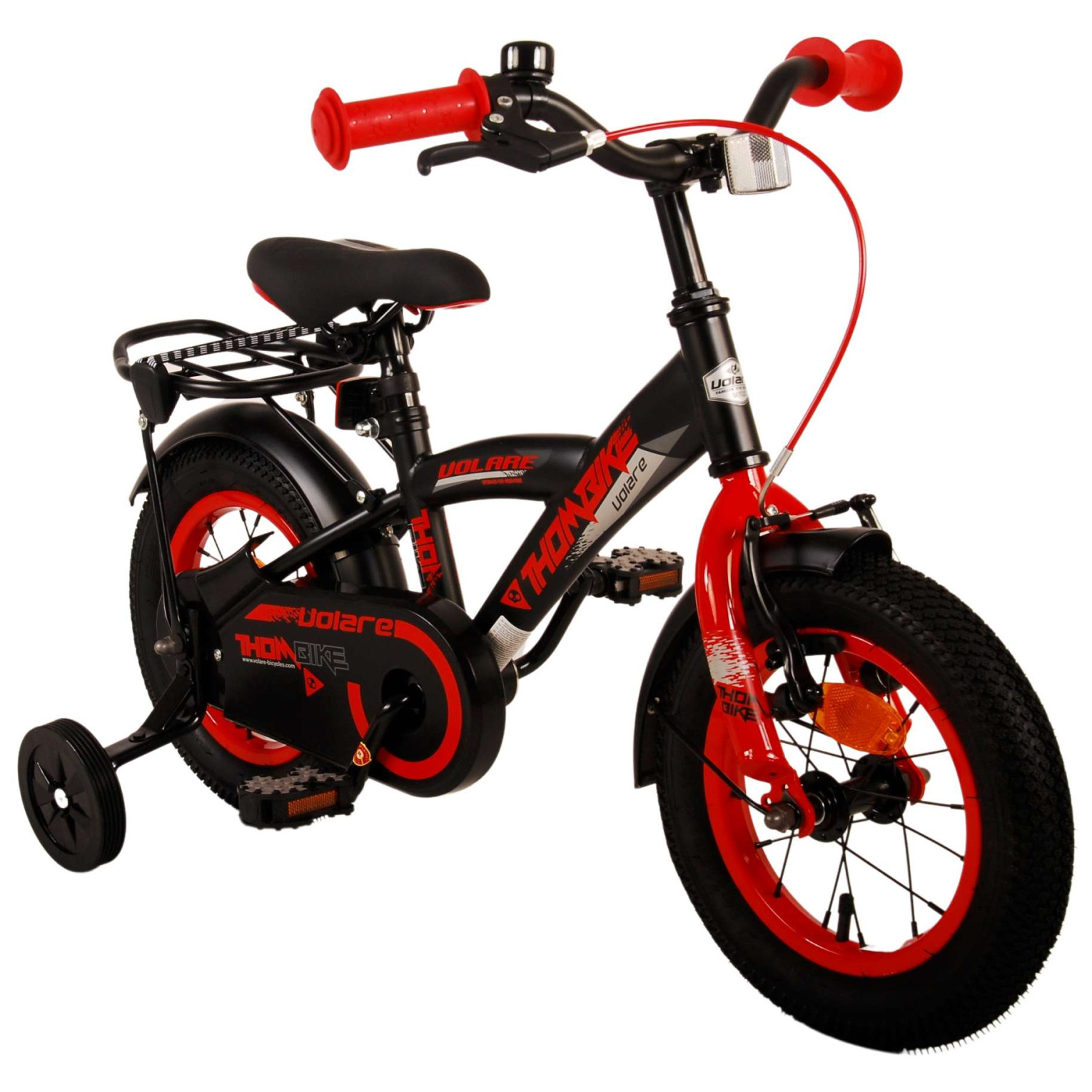 Volare Thombike Fiets - 12 inch - Zwart Rood