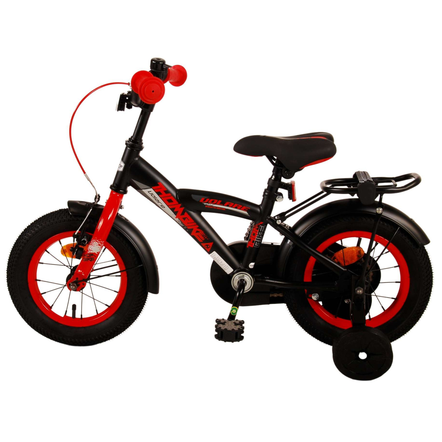 Volare Thombike Fiets - 12 inch - Zwart Rood