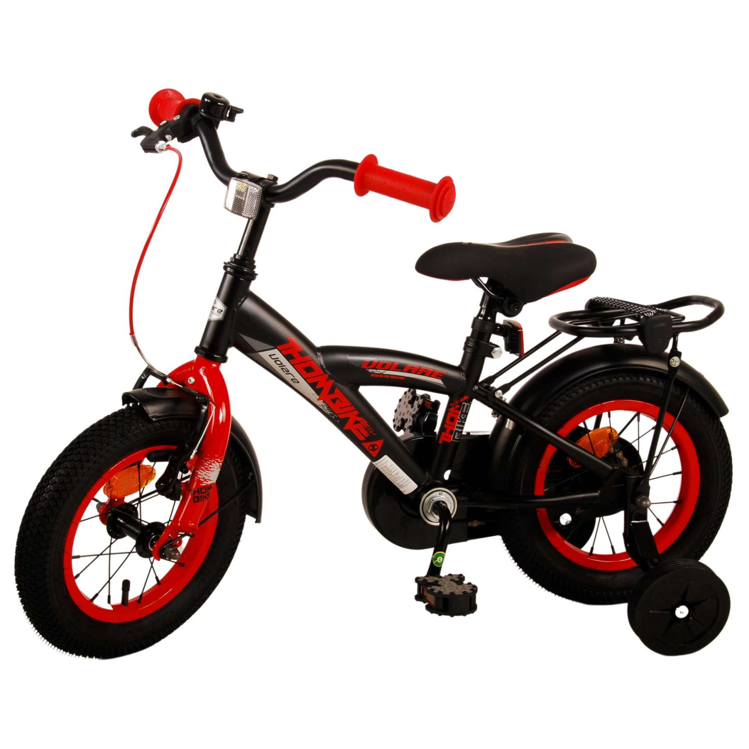 Volare Thombike Fiets - 12 inch - Zwart Rood