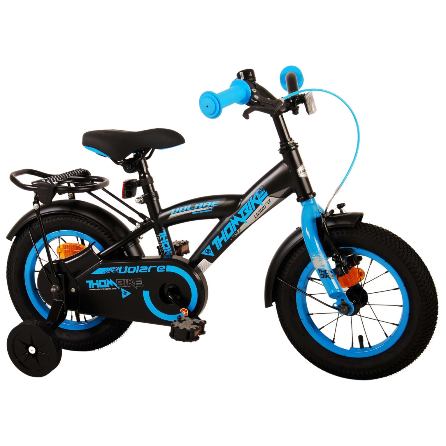 Volare Thombike Fiets - 12 inch - Zwart Blauw