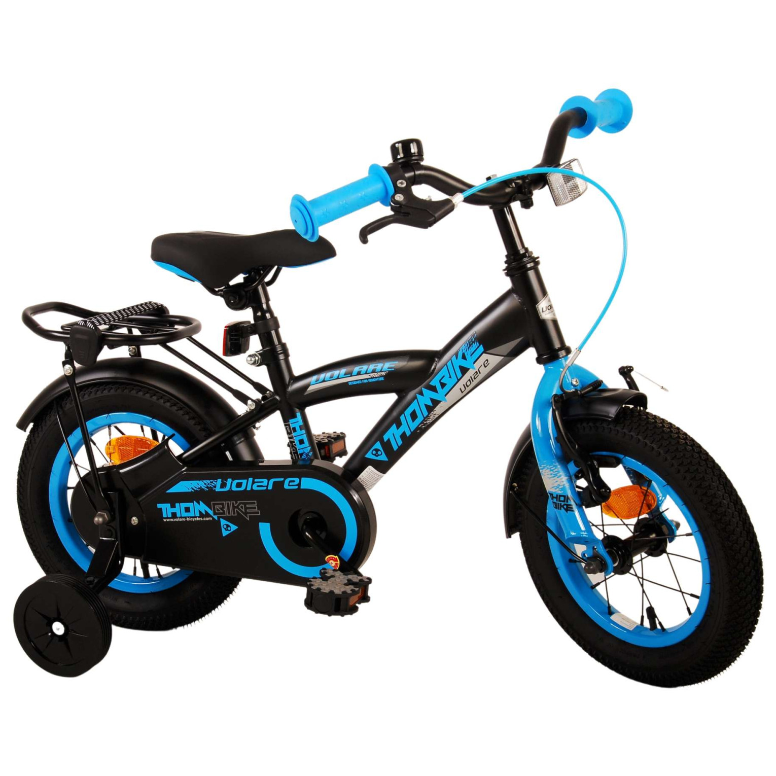 Volare Thombike Fiets - 12 inch - Zwart Blauw