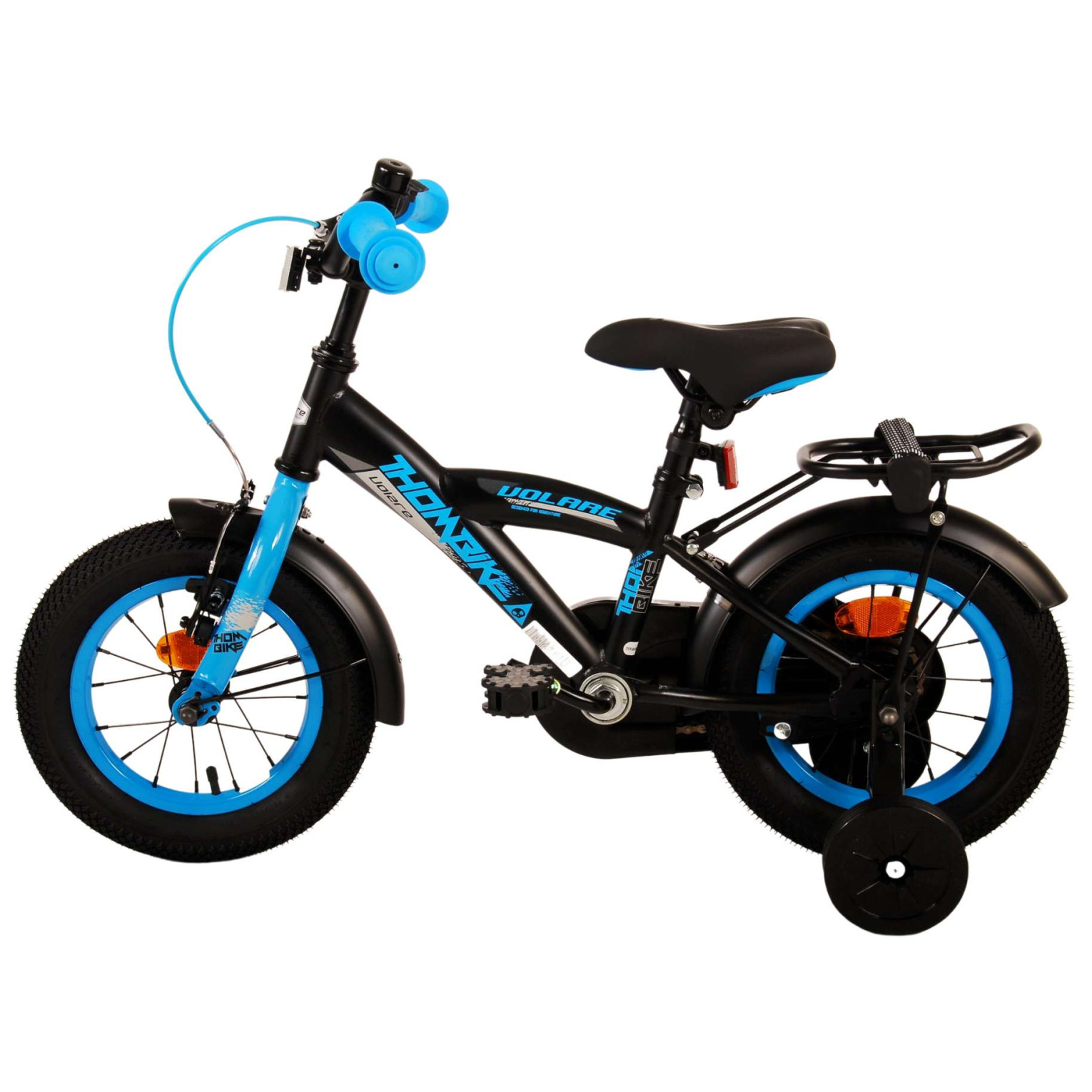 Volare Thombike Fiets - 12 inch - Zwart Blauw