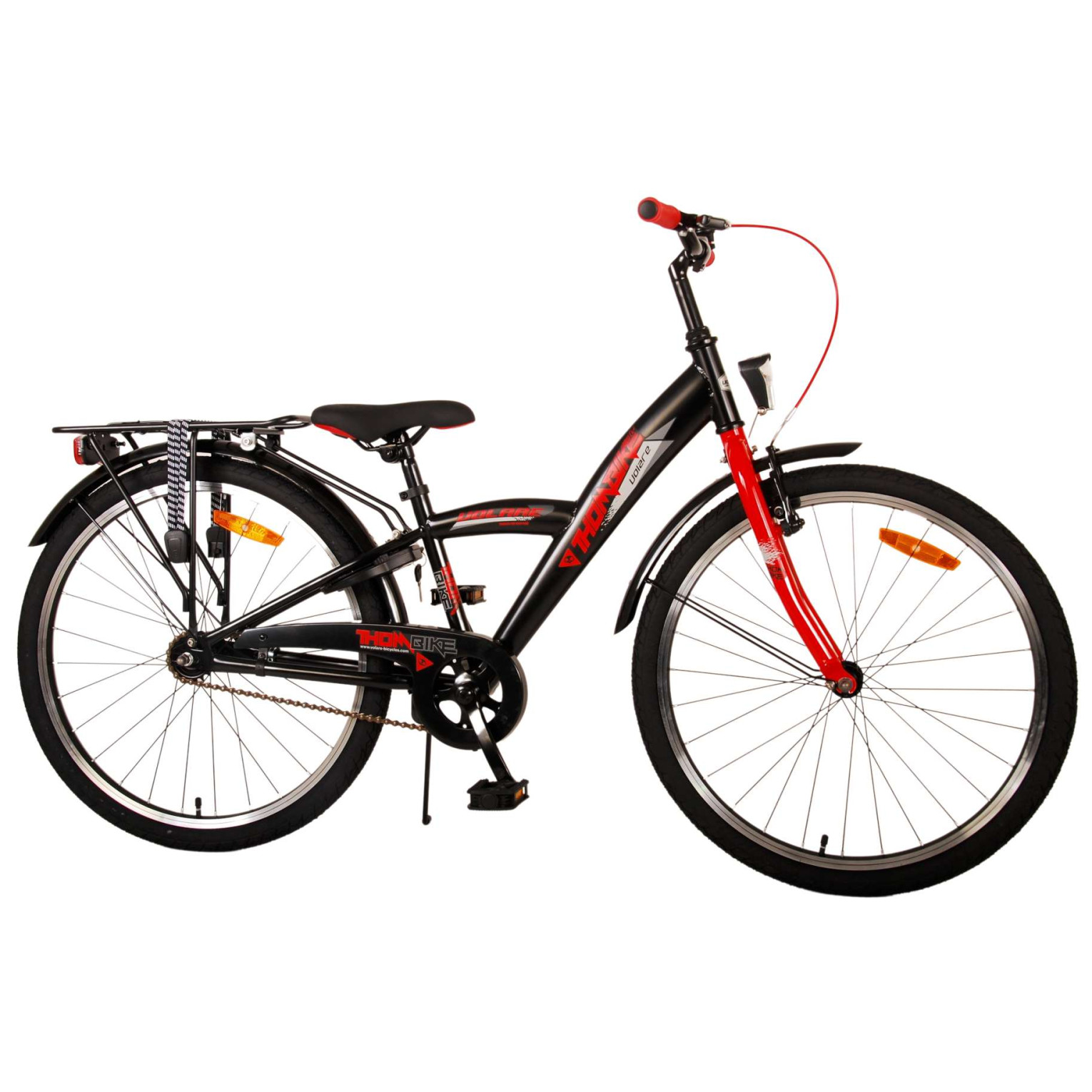 Volare Thombike Fiets - 24 inch - Zwart Rood