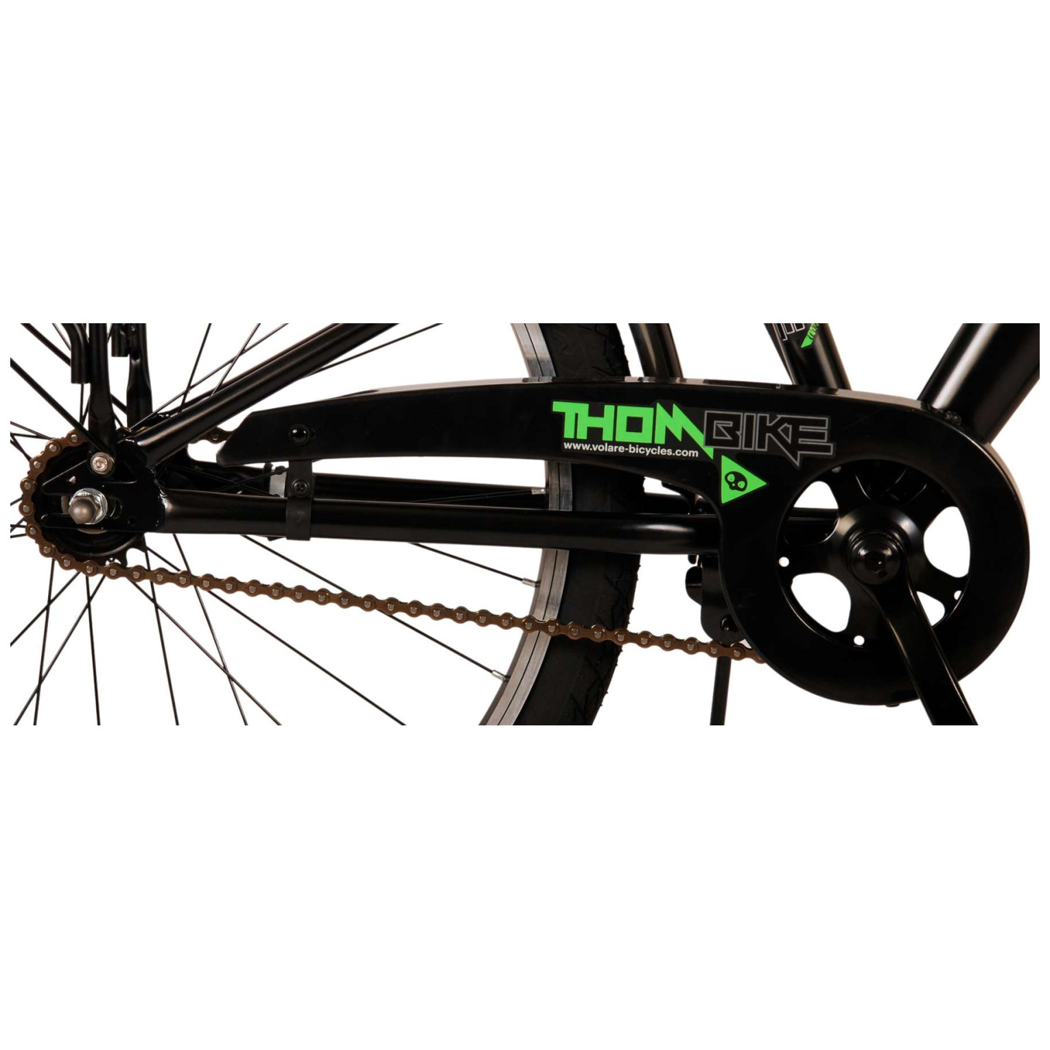 Vélo Volare Thombike - 24 pouces - Noir Vert