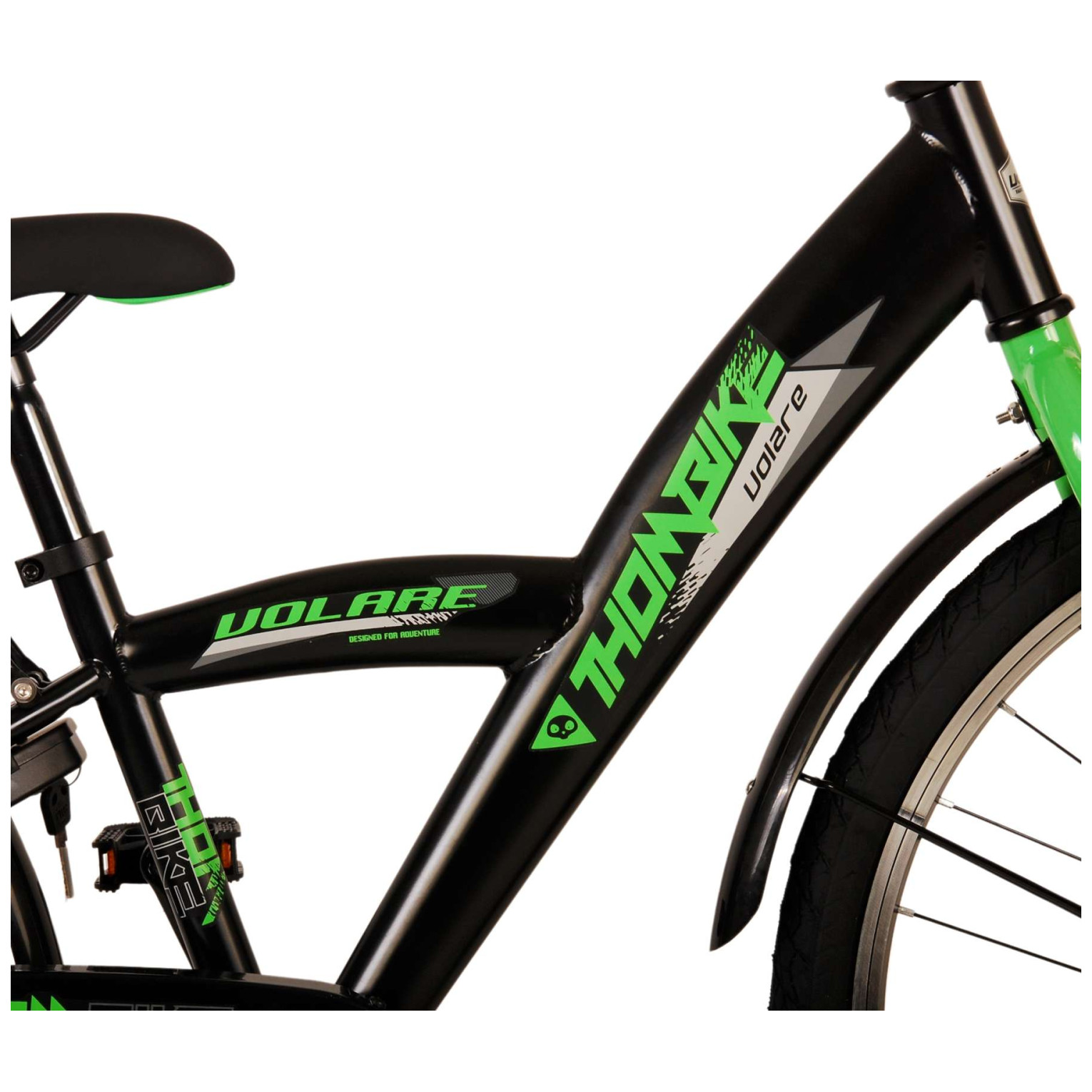 Vélo Volare Thombike - 24 pouces - Noir Vert