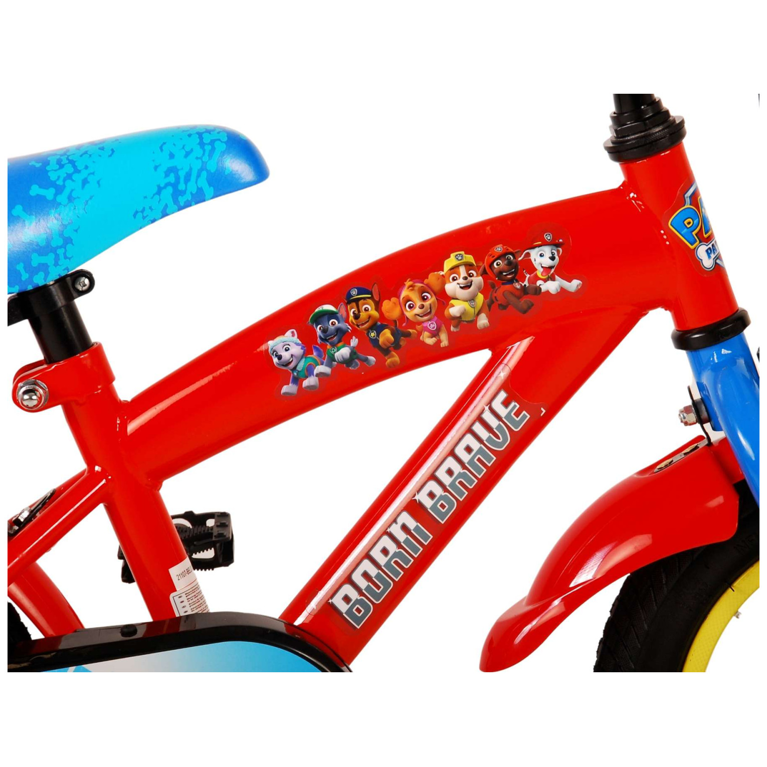 Paw Patrol Fiets - 12 inch - Rood/Blauw