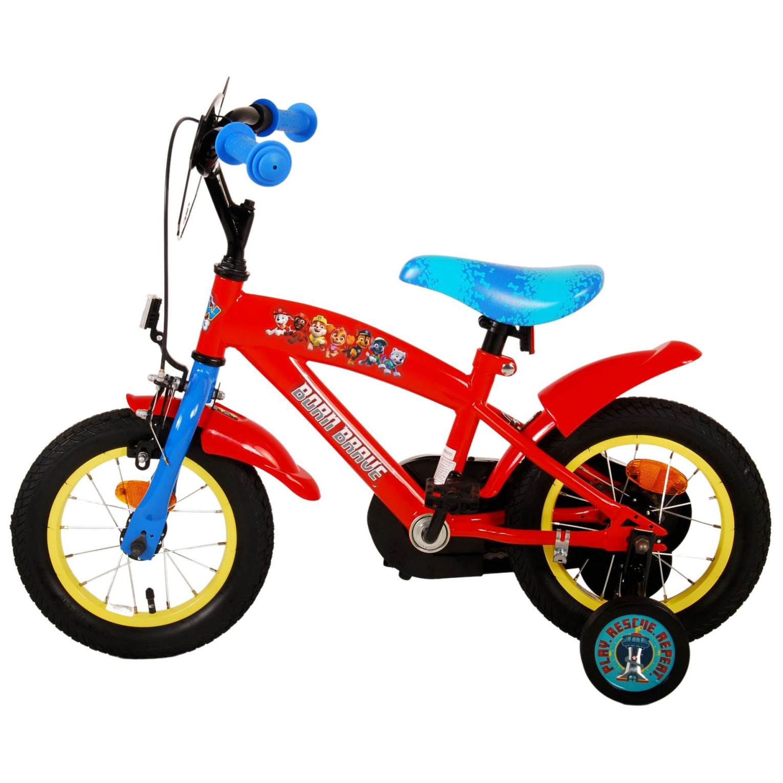 Paw Patrol Fiets - 12 inch - Rood/Blauw