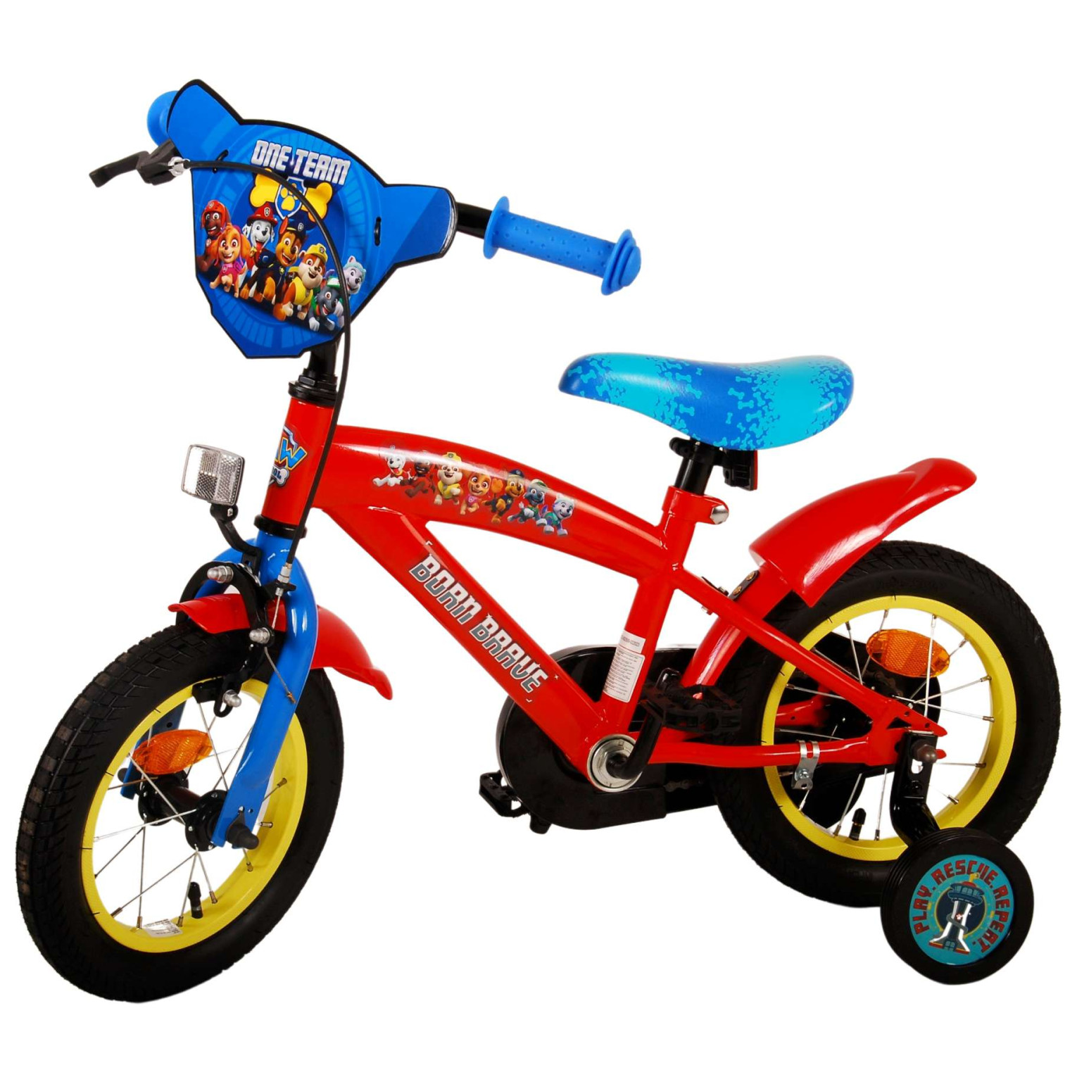 Paw Patrol Fiets - 12 inch - Rood/Blauw