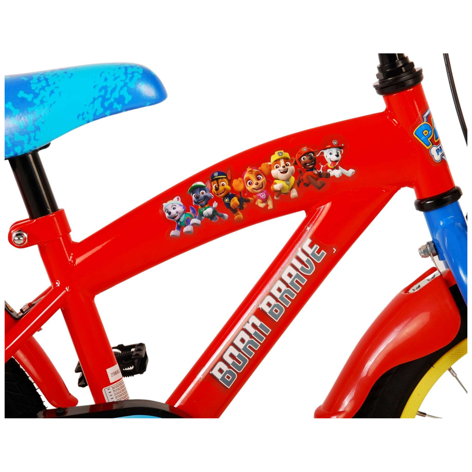 Paw Patrol Fiets - 14 inch - Rood/Blauw