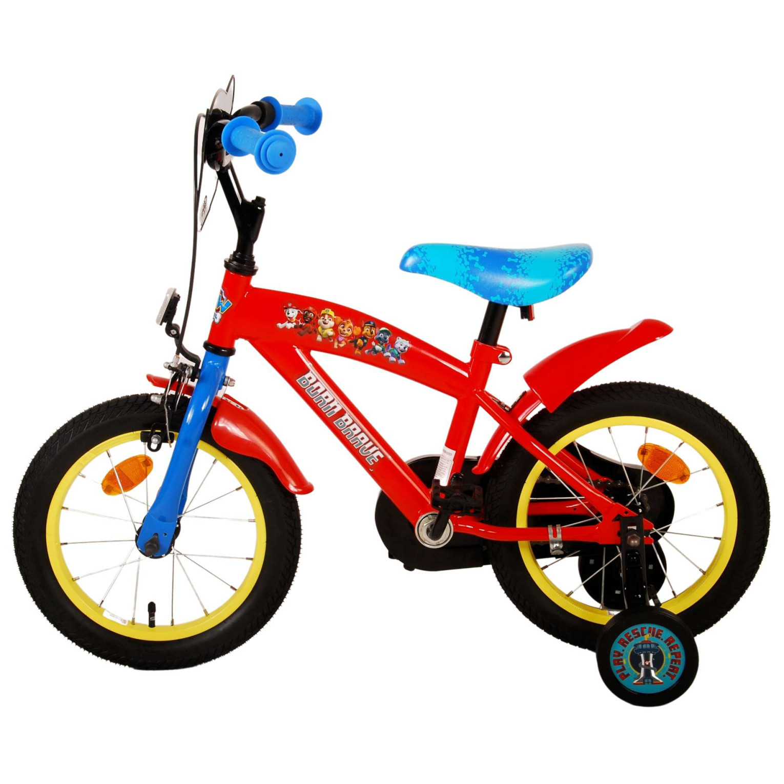 Paw Patrol Fiets - 14 inch - Rood/Blauw