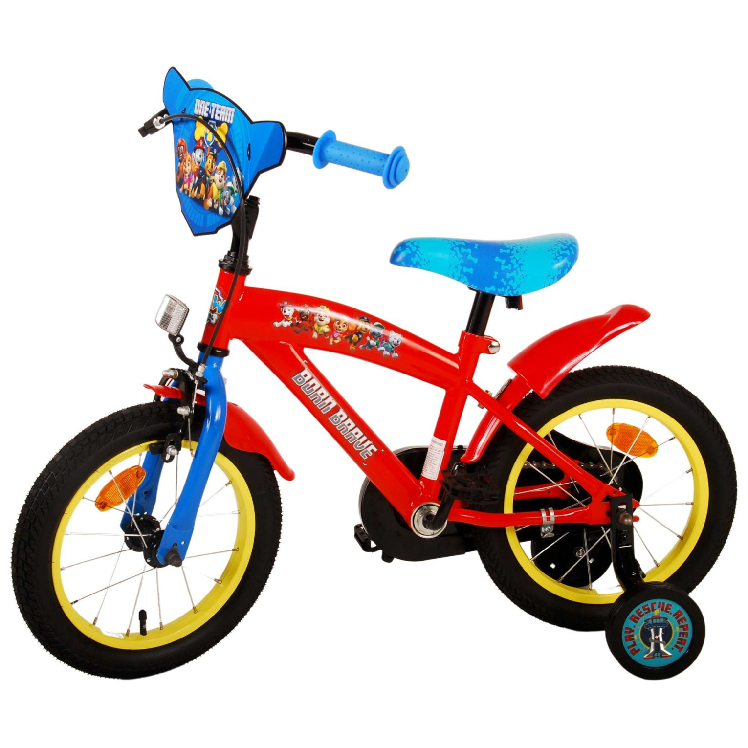 Paw Patrol Fiets - 14 inch - Rood/Blauw