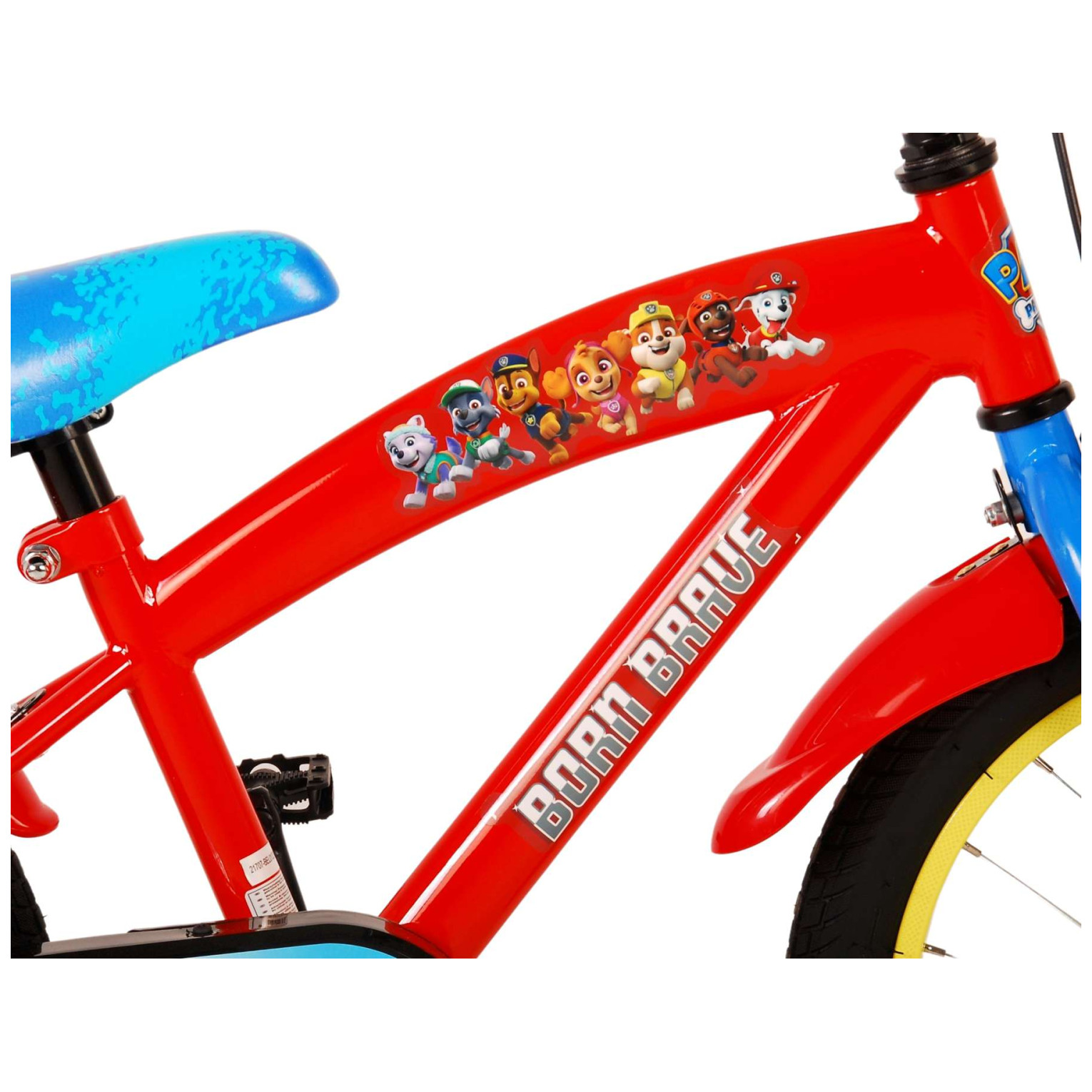 Paw Patrol Fiets - 16 inch - Rood Blauw