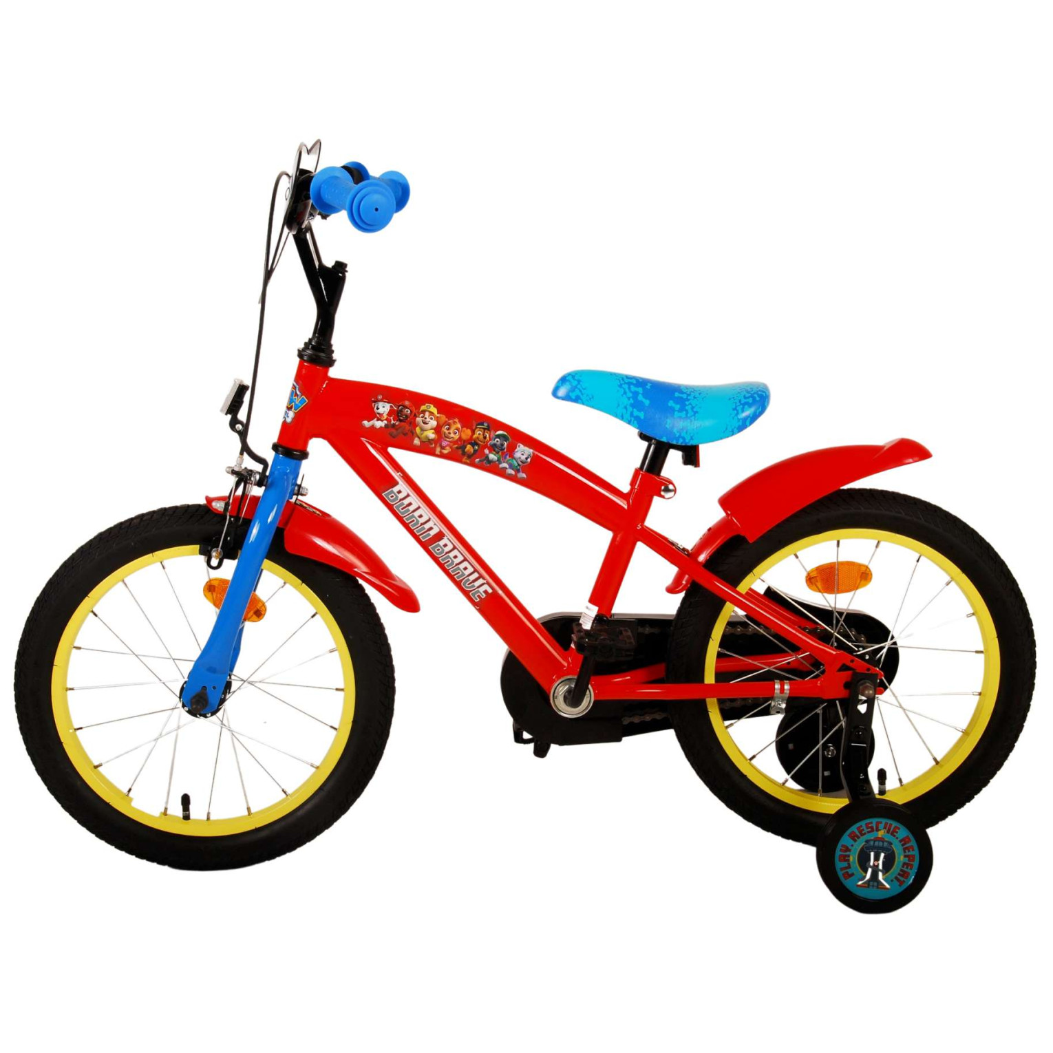 Paw Patrol Fiets - 16 inch - Rood Blauw