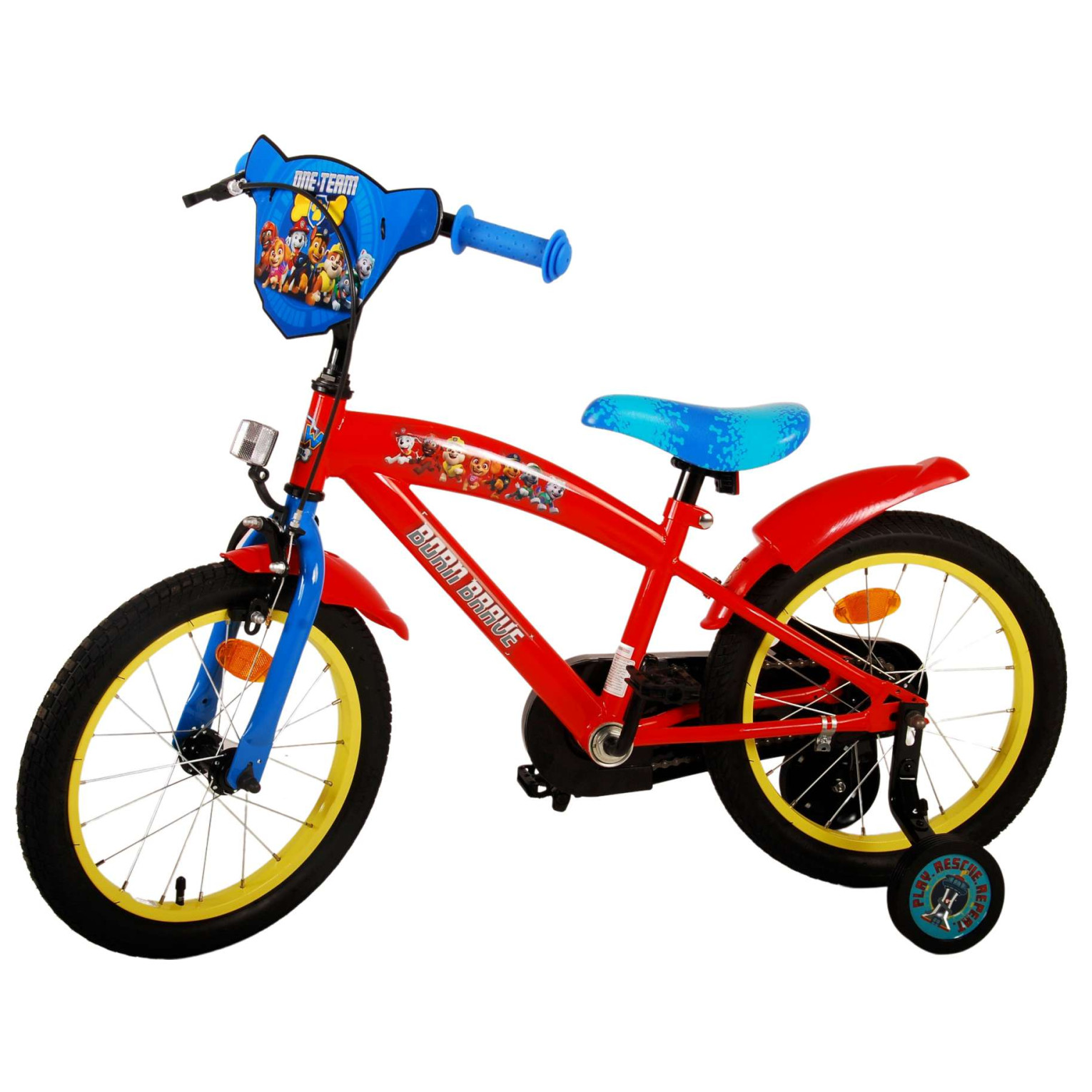 Paw Patrol Fiets - 16 inch - Rood Blauw