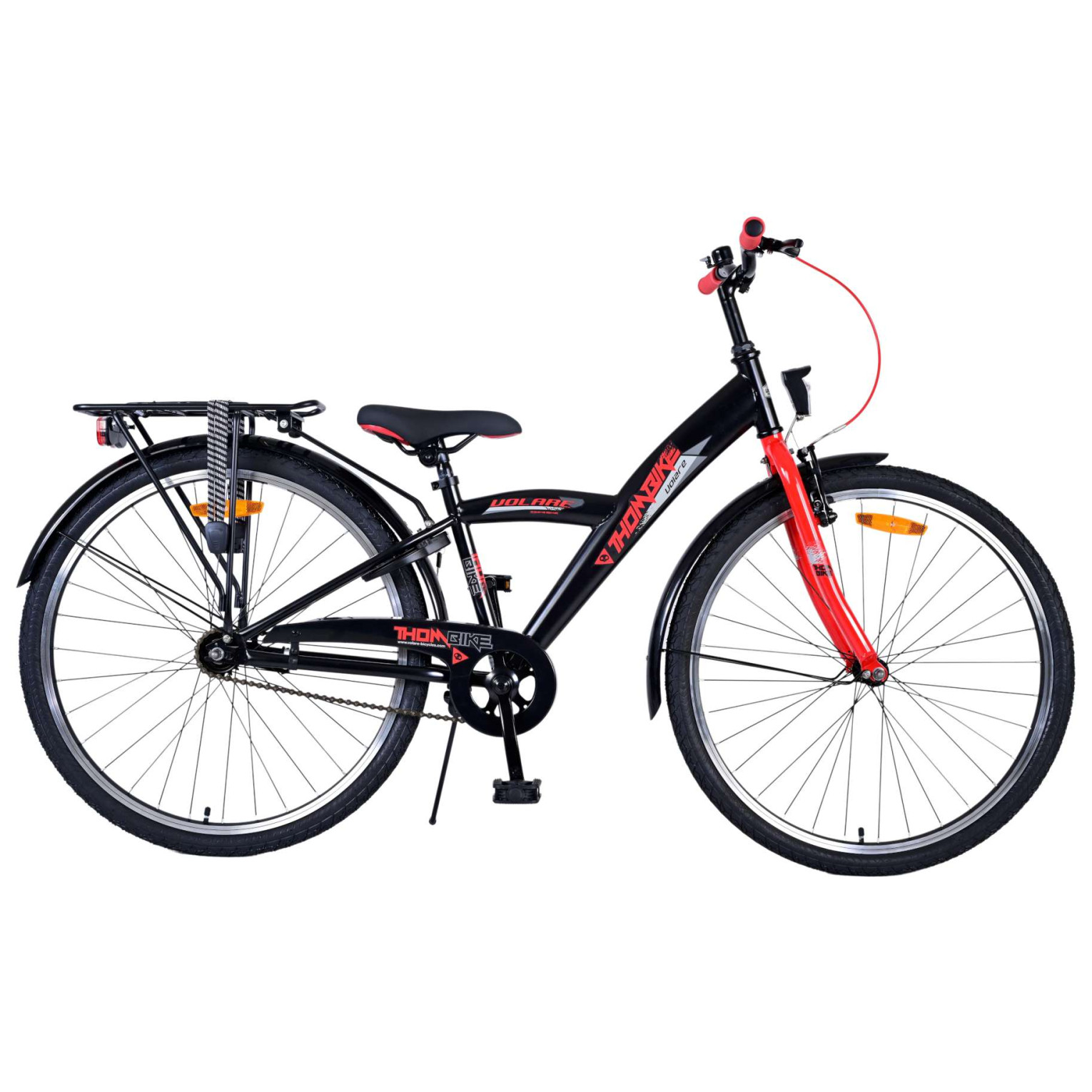 Volare Thombike Fiets - 26 inch - Zwart Rood