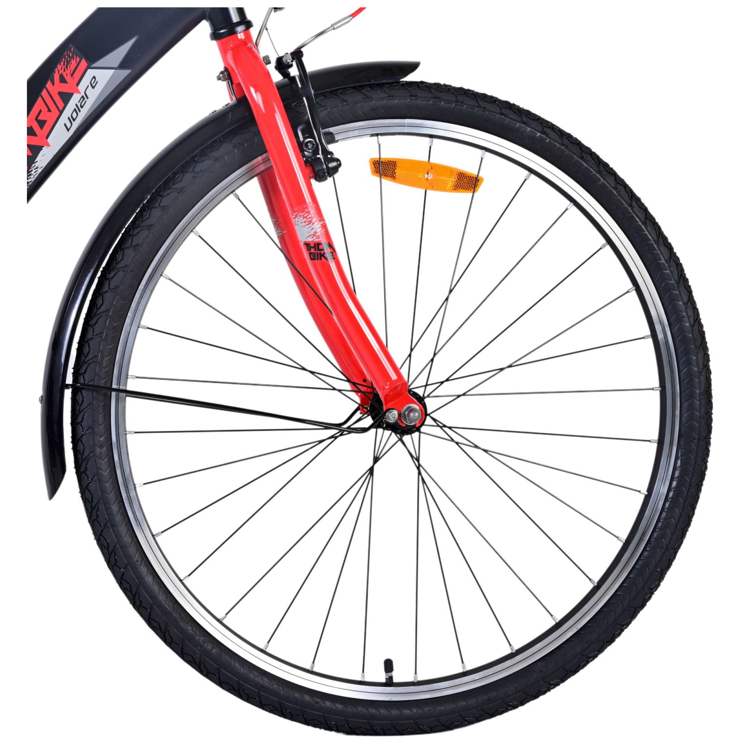 Volare Thombike Fiets - 26 inch - Zwart Rood