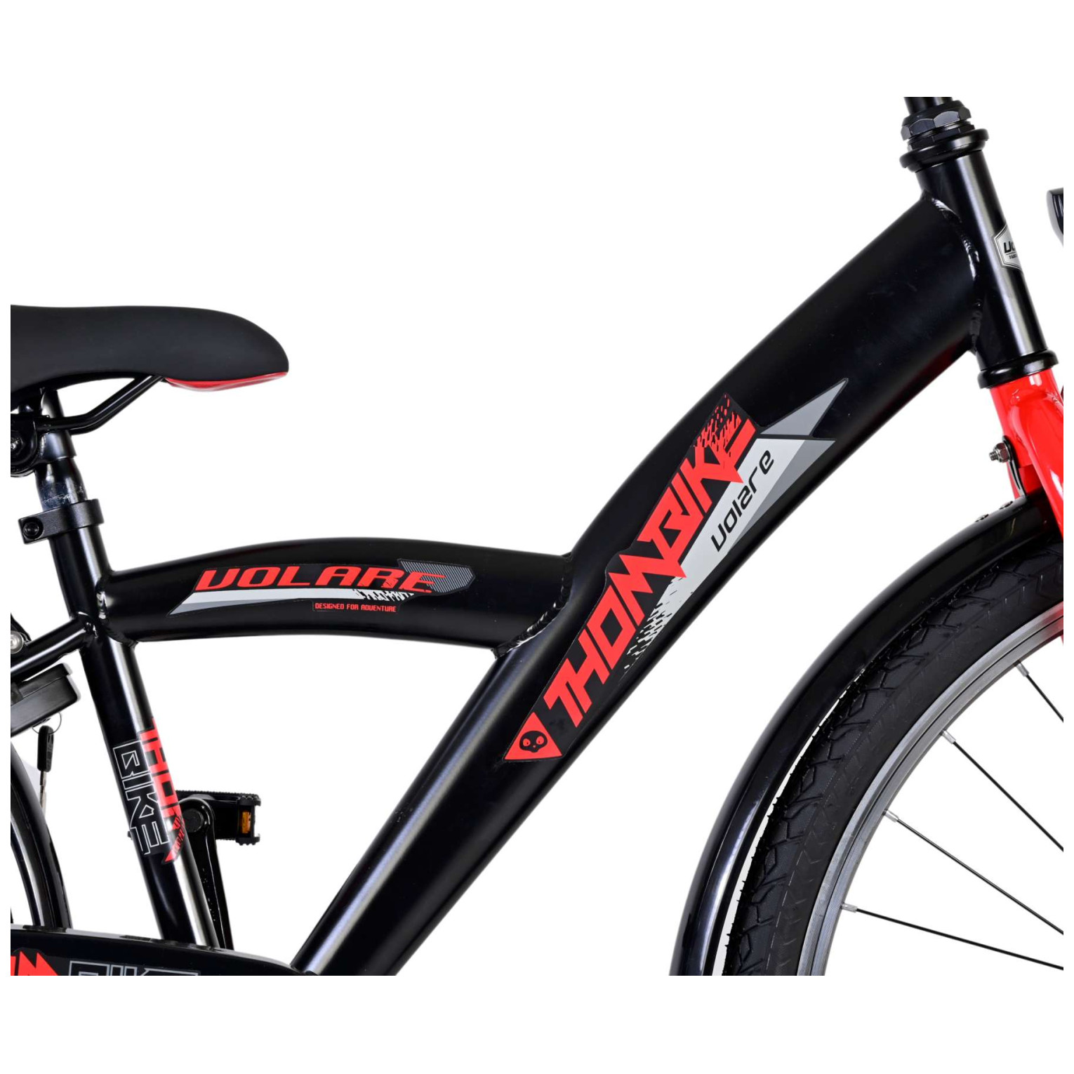 Vélo Volare Thombike - 26 pouces - Noir Rouge