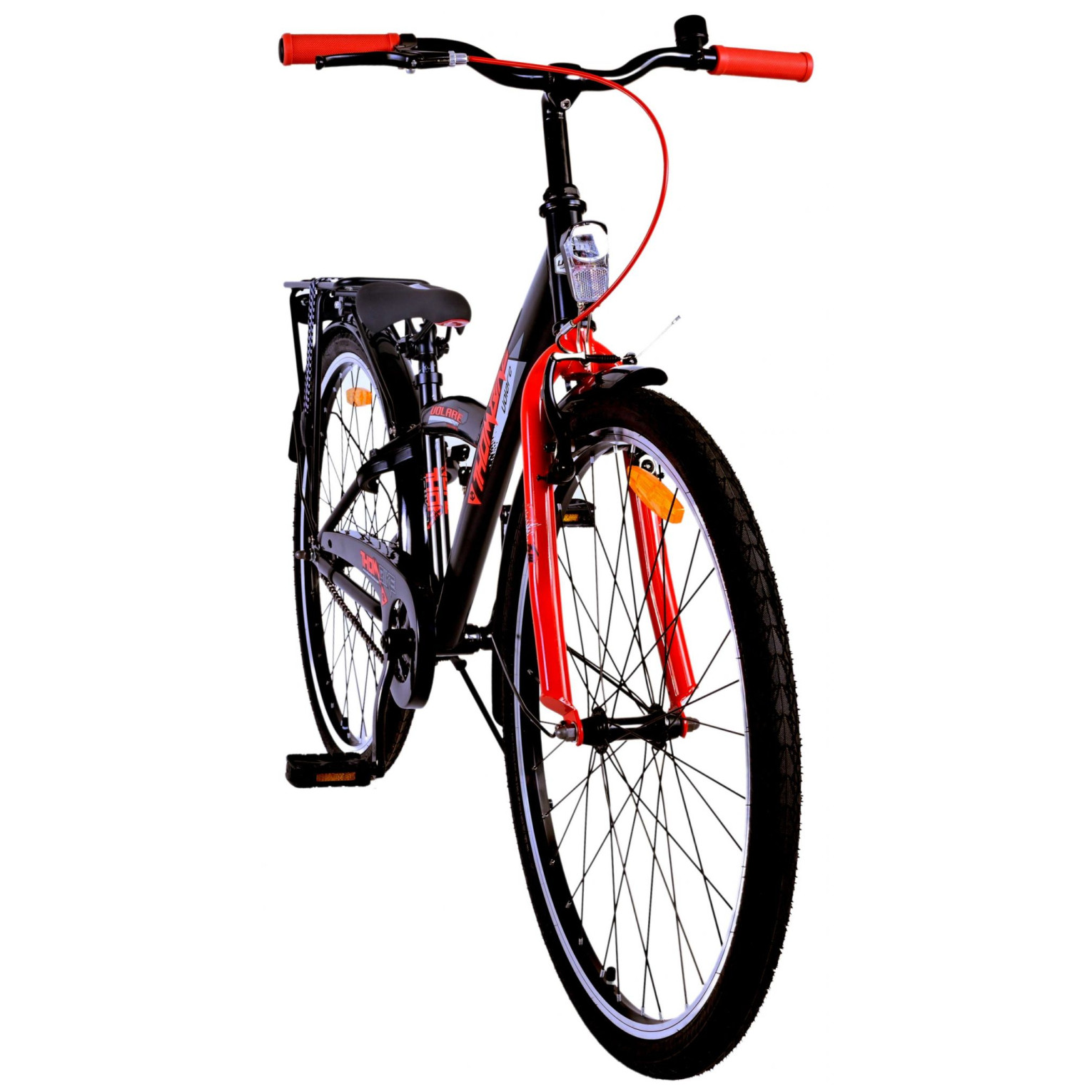 Volare Thombike Fiets - 26 inch - Zwart Rood