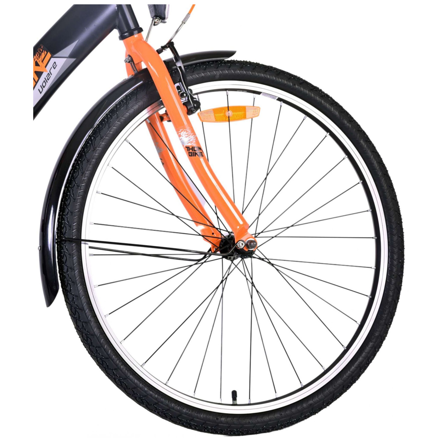 Volare Thombike Fiets - 26 inch - Zwart Oranje