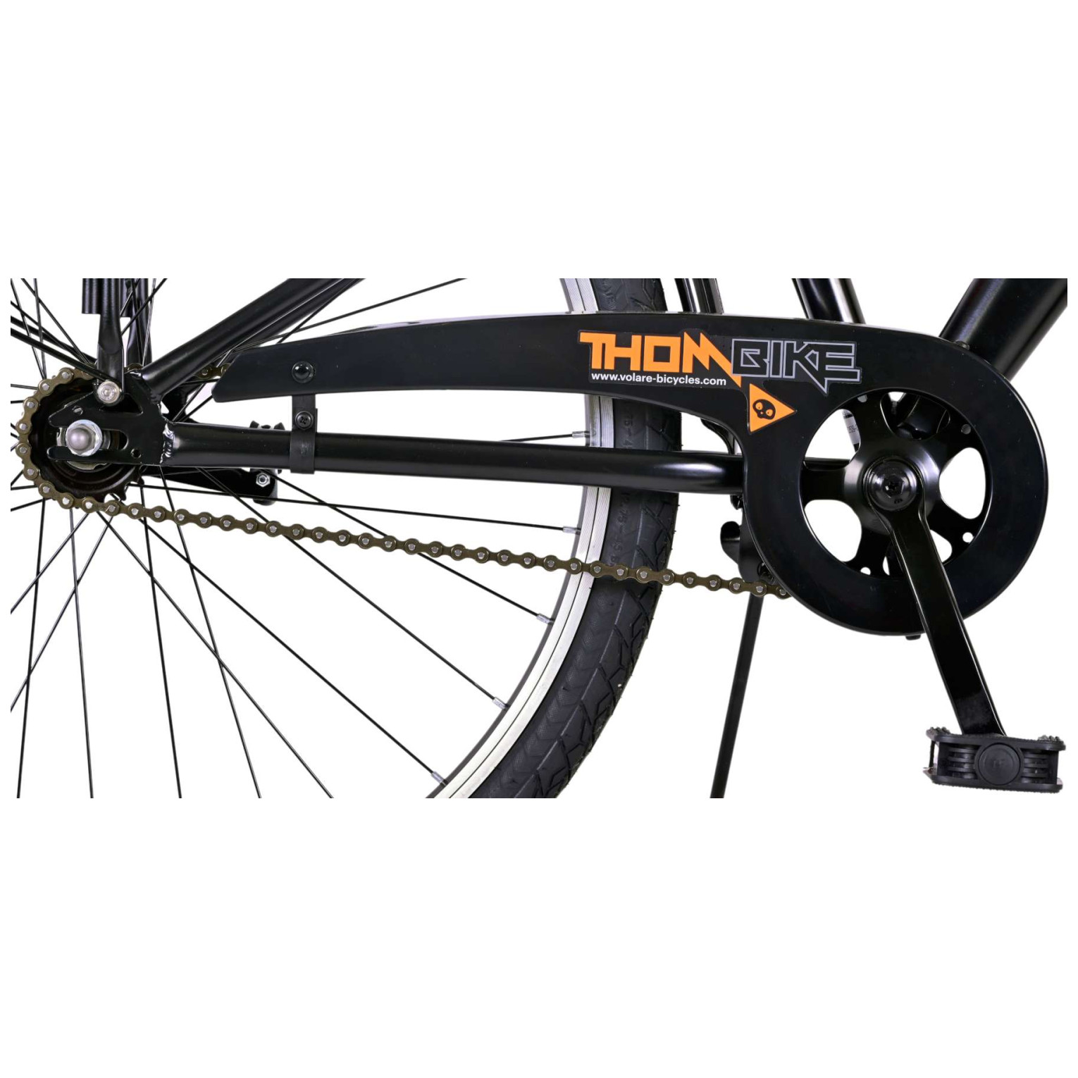 Volare Thombike Fiets - 26 inch - Zwart Oranje