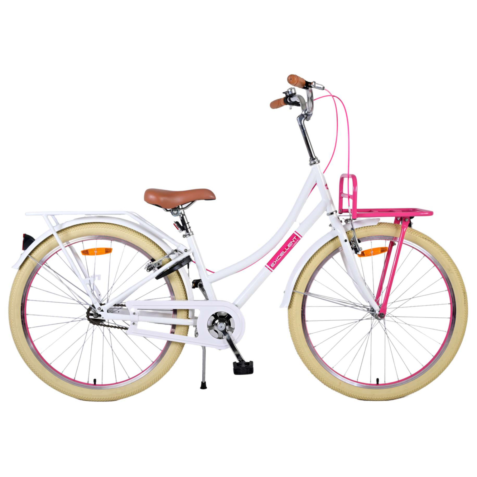 Volare Excellent Fiets - 26 inch - Wit - Twee handremmen