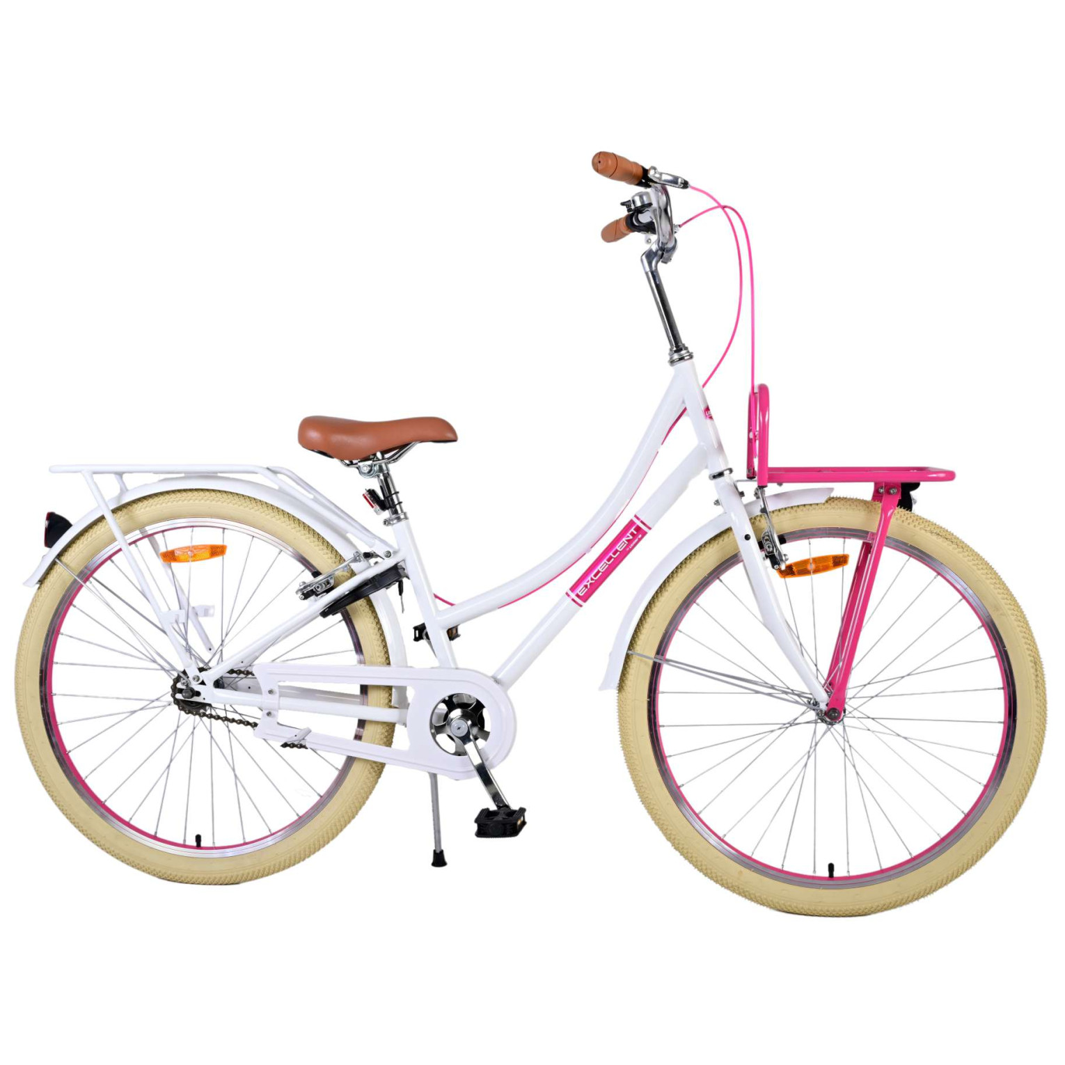 Volare Excellent Fiets - 26 inch - Wit - Twee handremmen