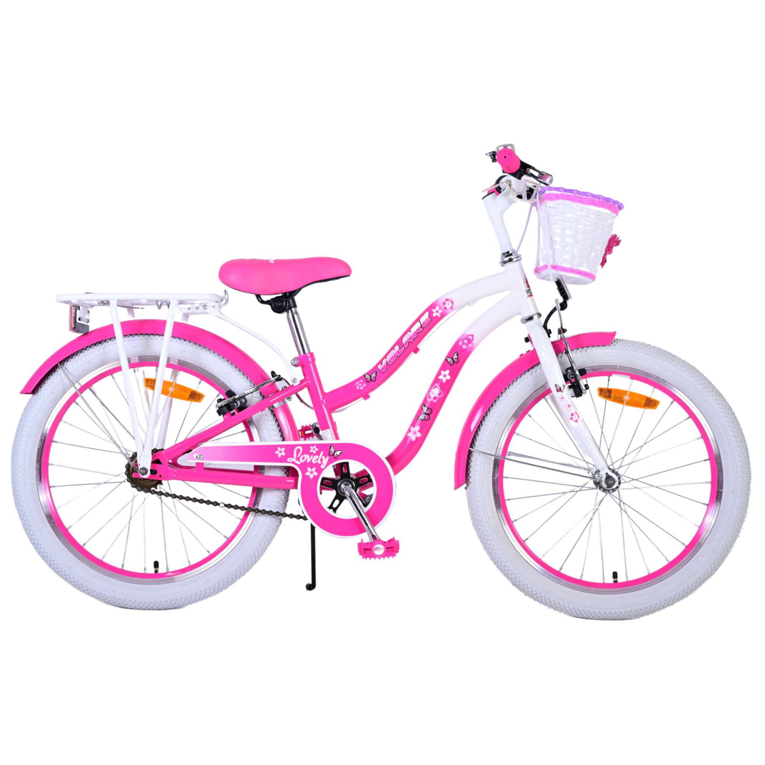 Volare Lovely Fiets - 20 inch - Roze - Twee handremmen