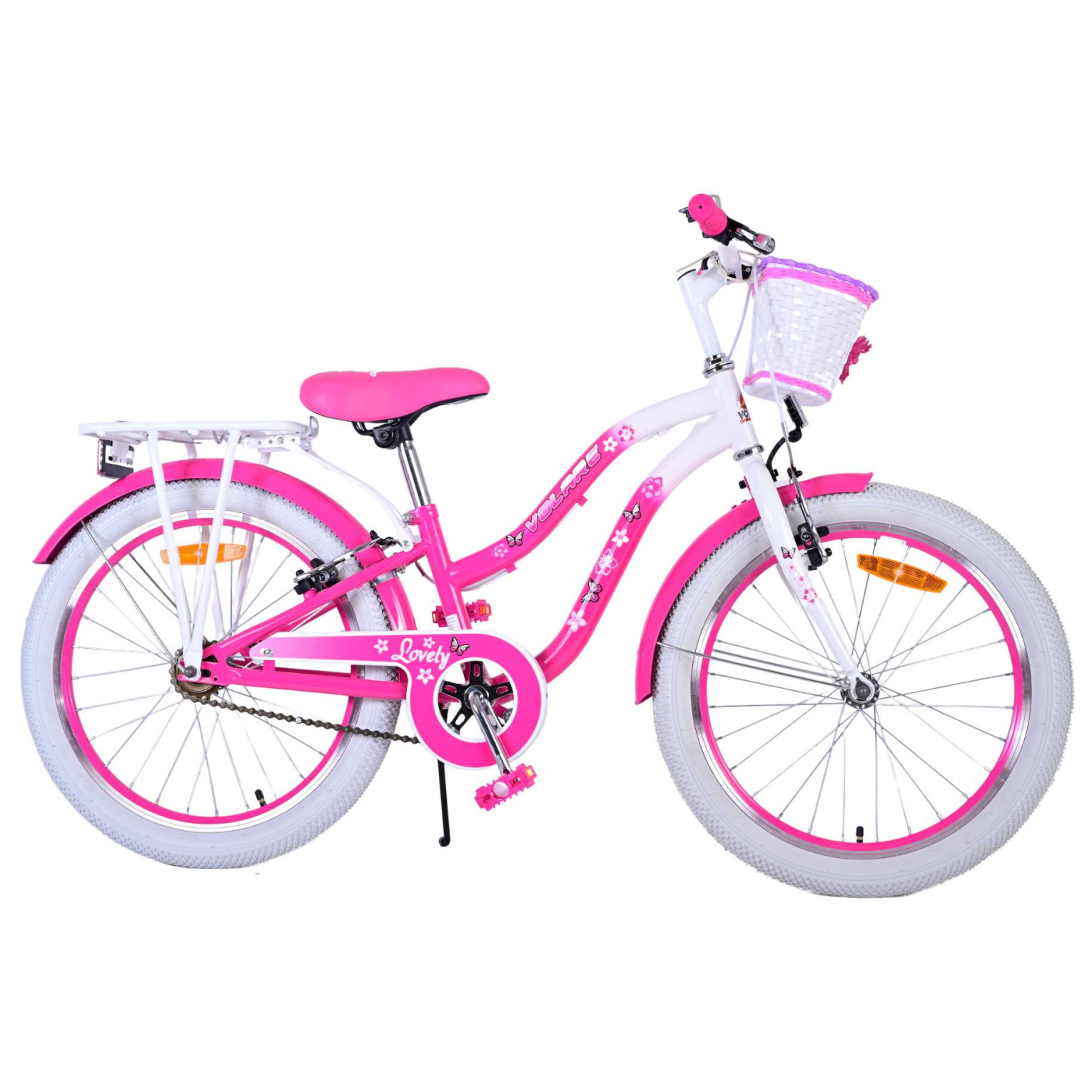 Volare Lovely Fiets - 20 inch - Roze - Twee handremmen